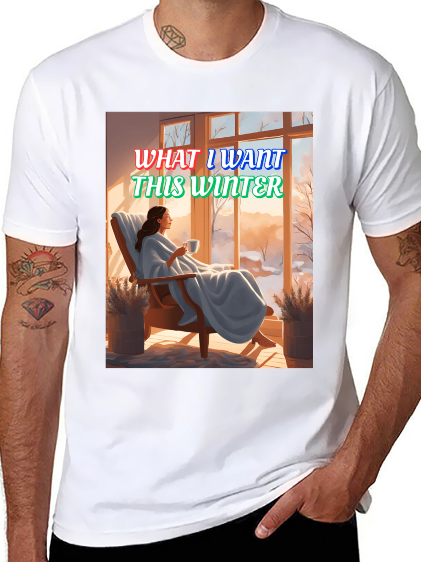 Winter Wish T-Shirt: Cozy Scene Graphic Tee