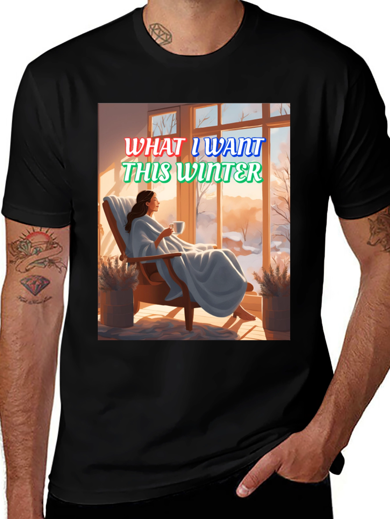 Winter Wish T-Shirt: Cozy Scene Graphic Tee