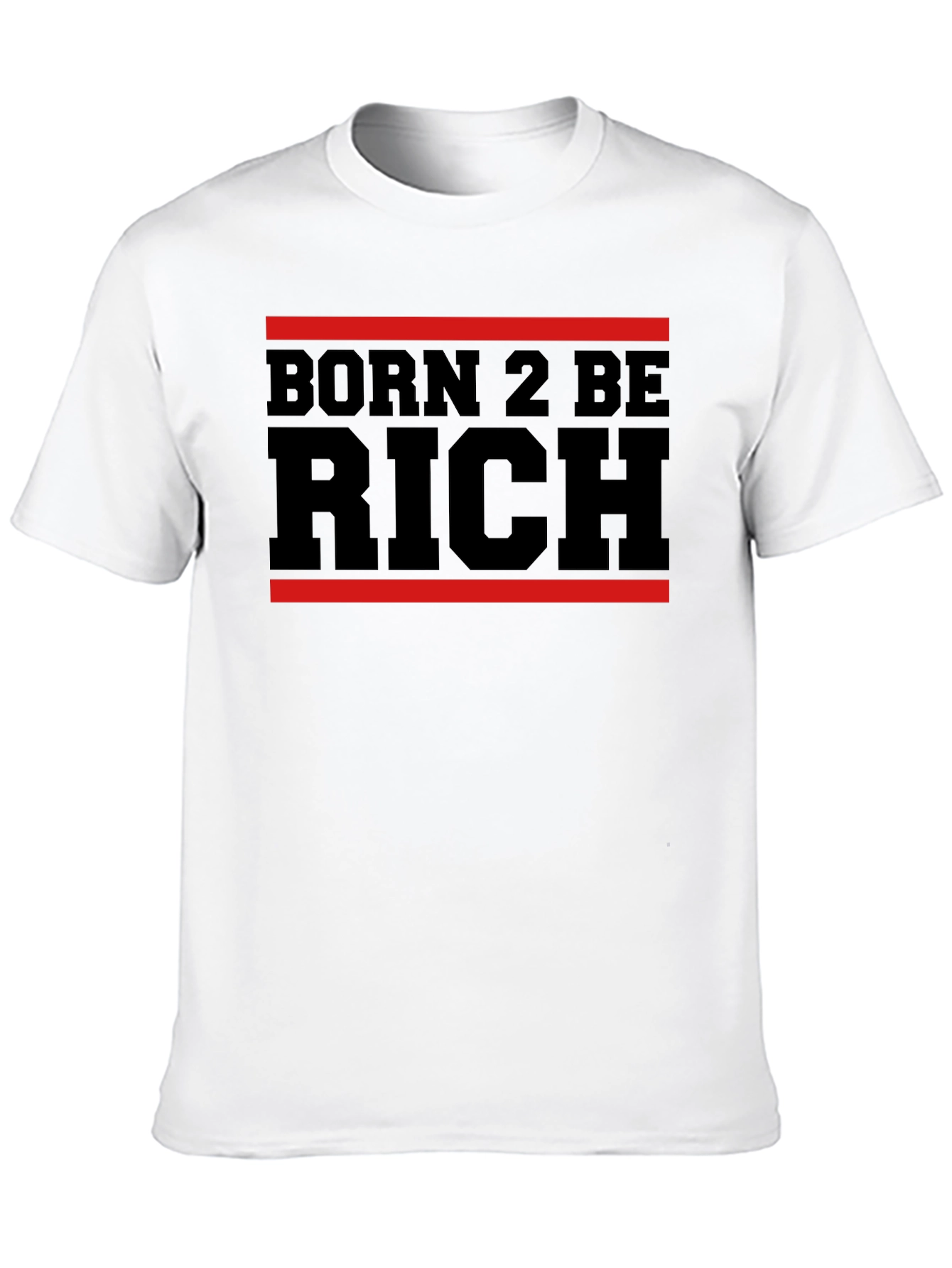 Born 2 Be Rich Graphic T-Shirt - Black