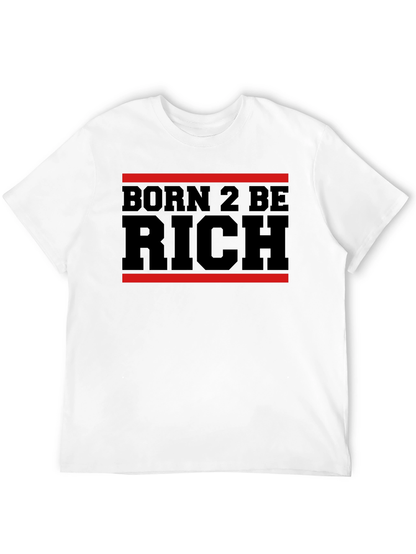 Born 2 Be Rich Graphic T-Shirt - Black