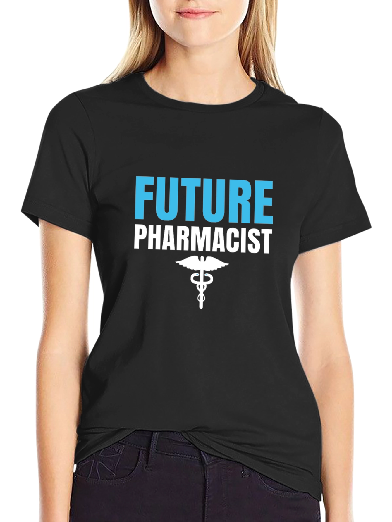 Future Pharmacist T-Shirt - Black Crew Neck Tee