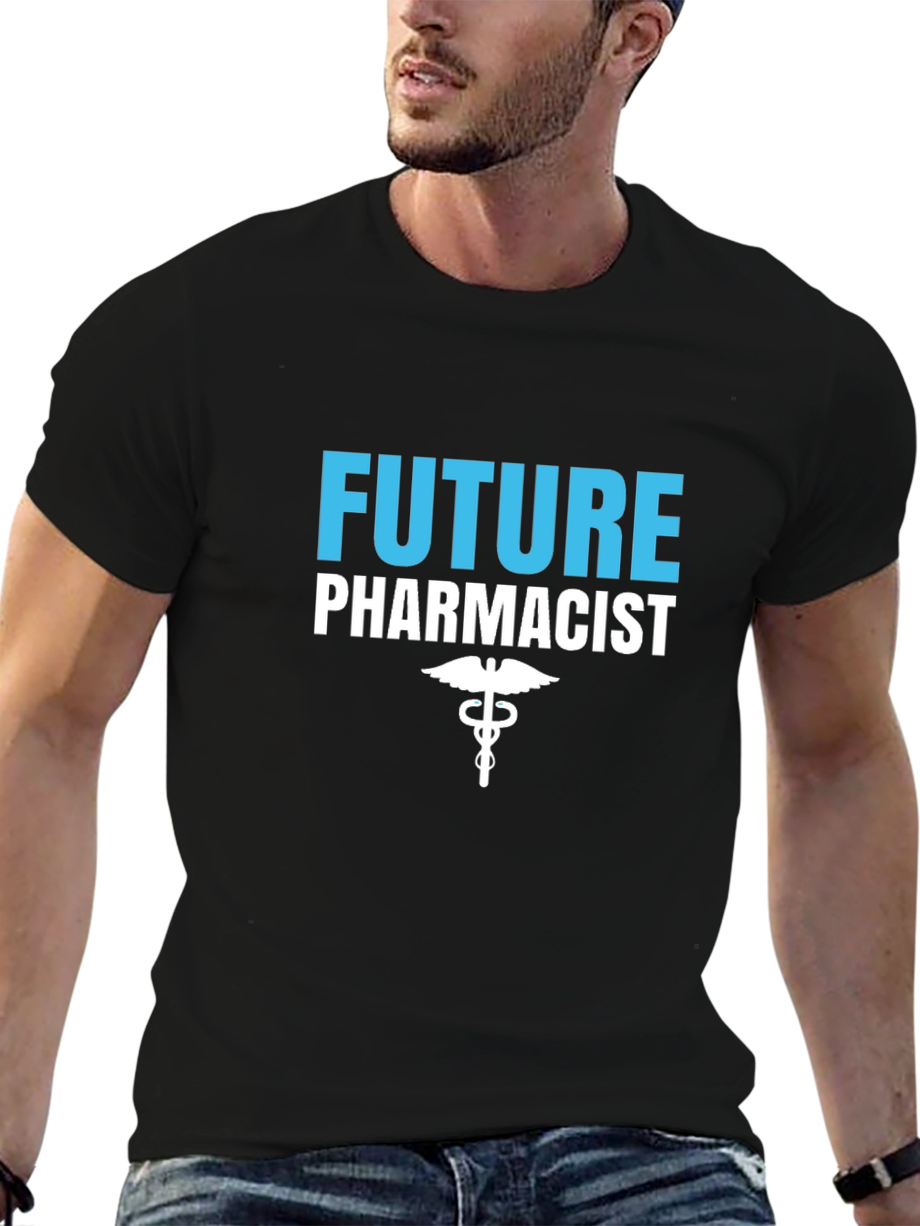 Future Pharmacist T-Shirt - Black Crew Neck Tee