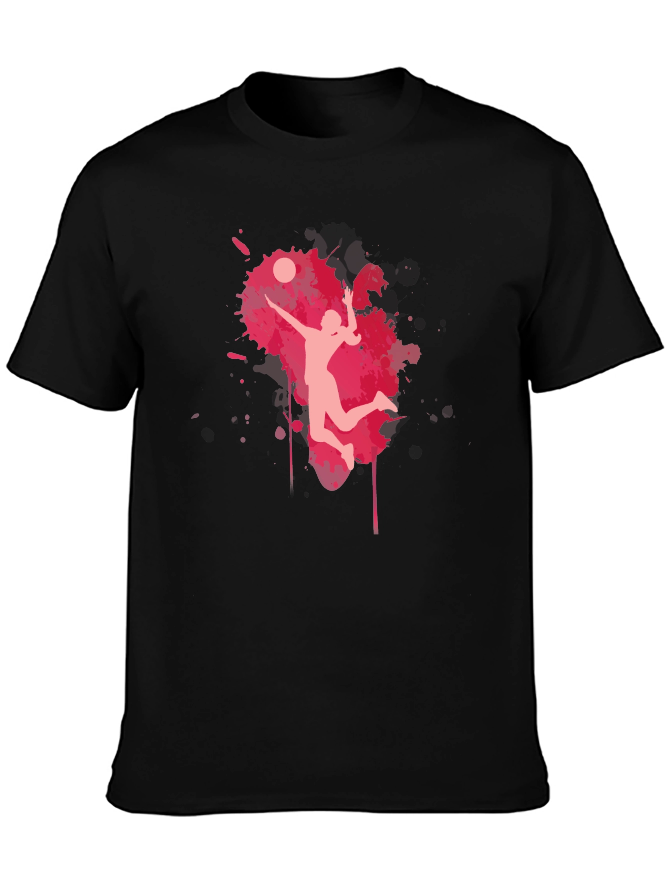 Volleyball Graphic T-Shirt - Black