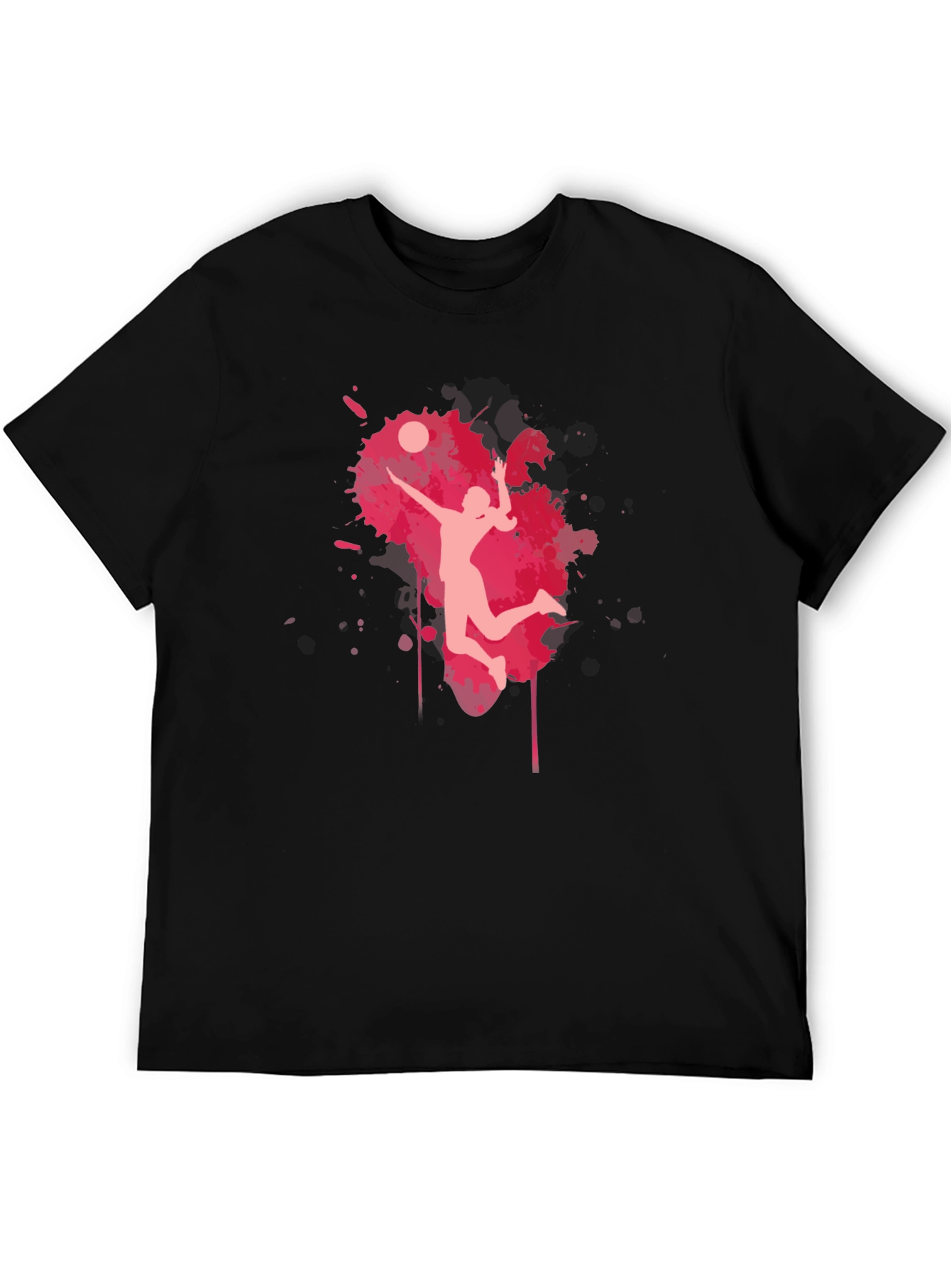 Volleyball Graphic T-Shirt - Black