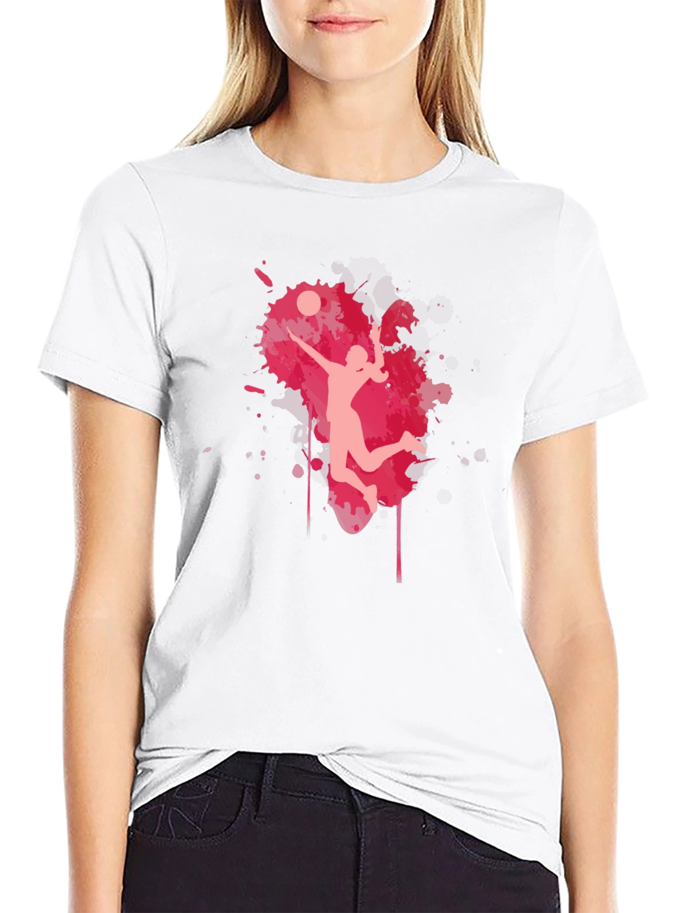 Volleyball Graphic T-Shirt - Black