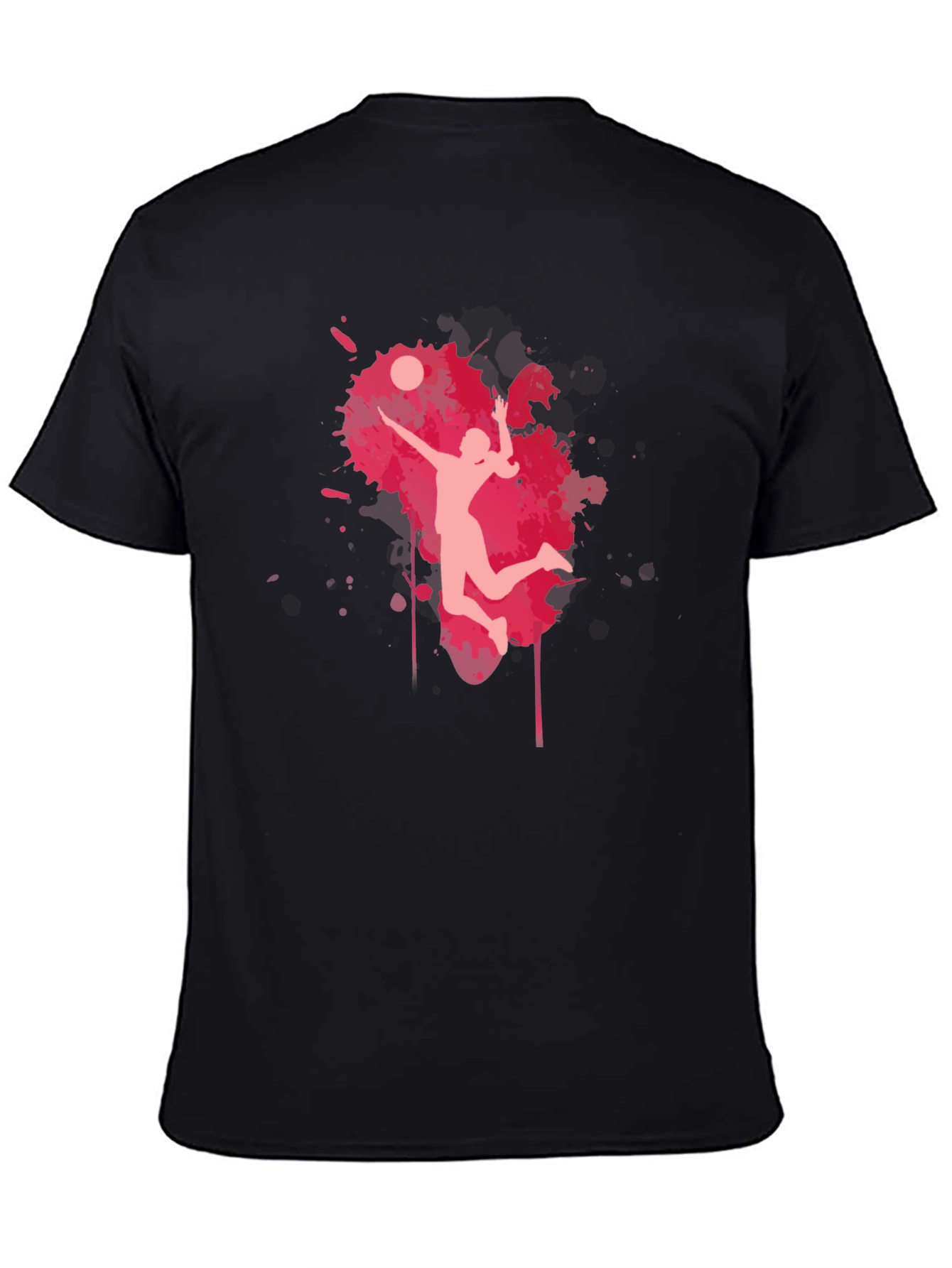 Volleyball Graphic T-Shirt - Black