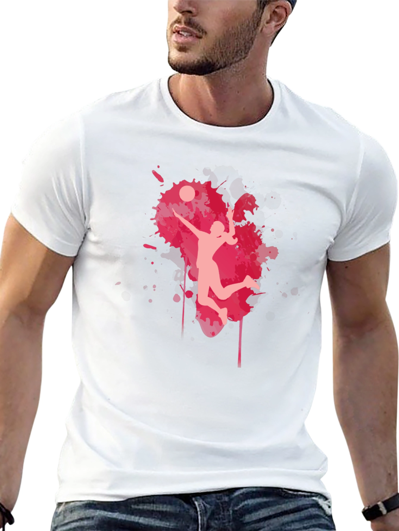 Volleyball Graphic T-Shirt - Black