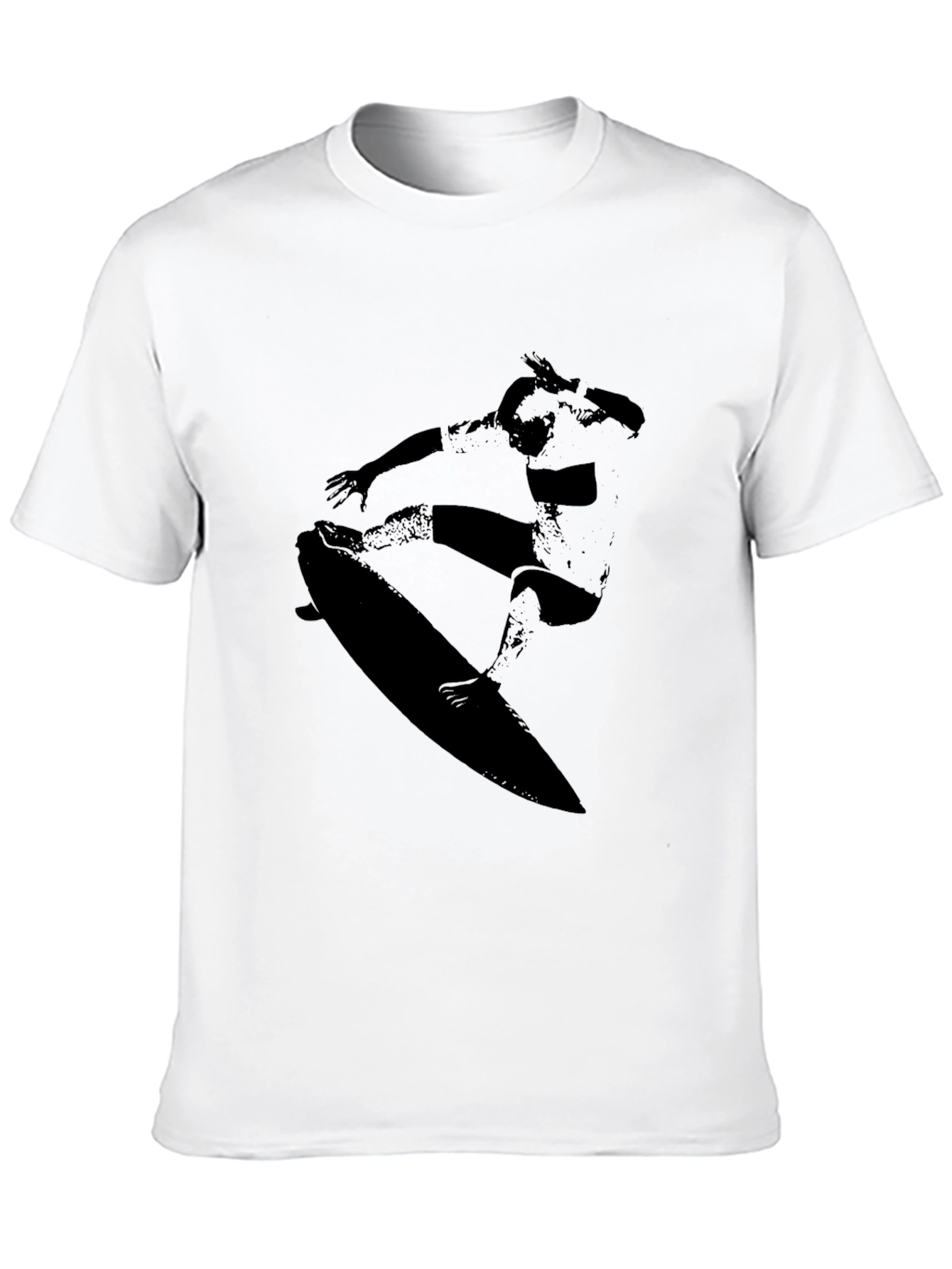 Surfer Graphic Tee - Cool Black T-Shirt