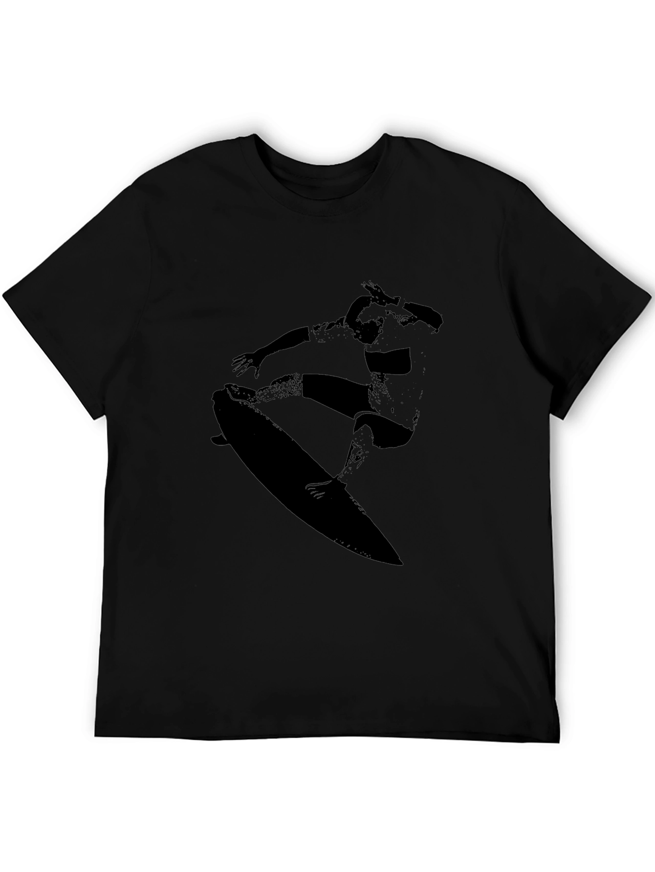 Surfer Graphic Tee - Cool Black T-Shirt