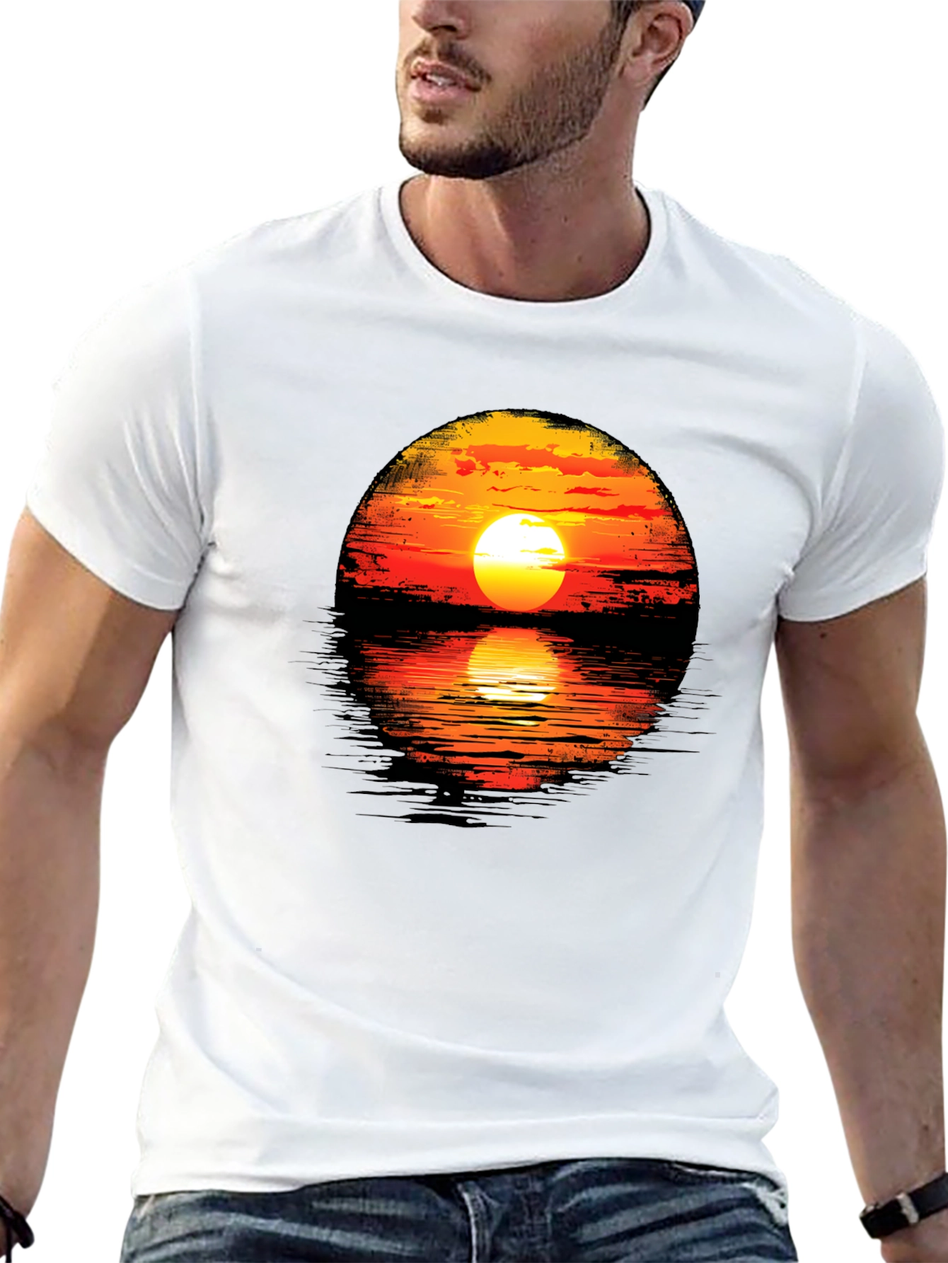 Sunset Graphic Tee - Unique Design
