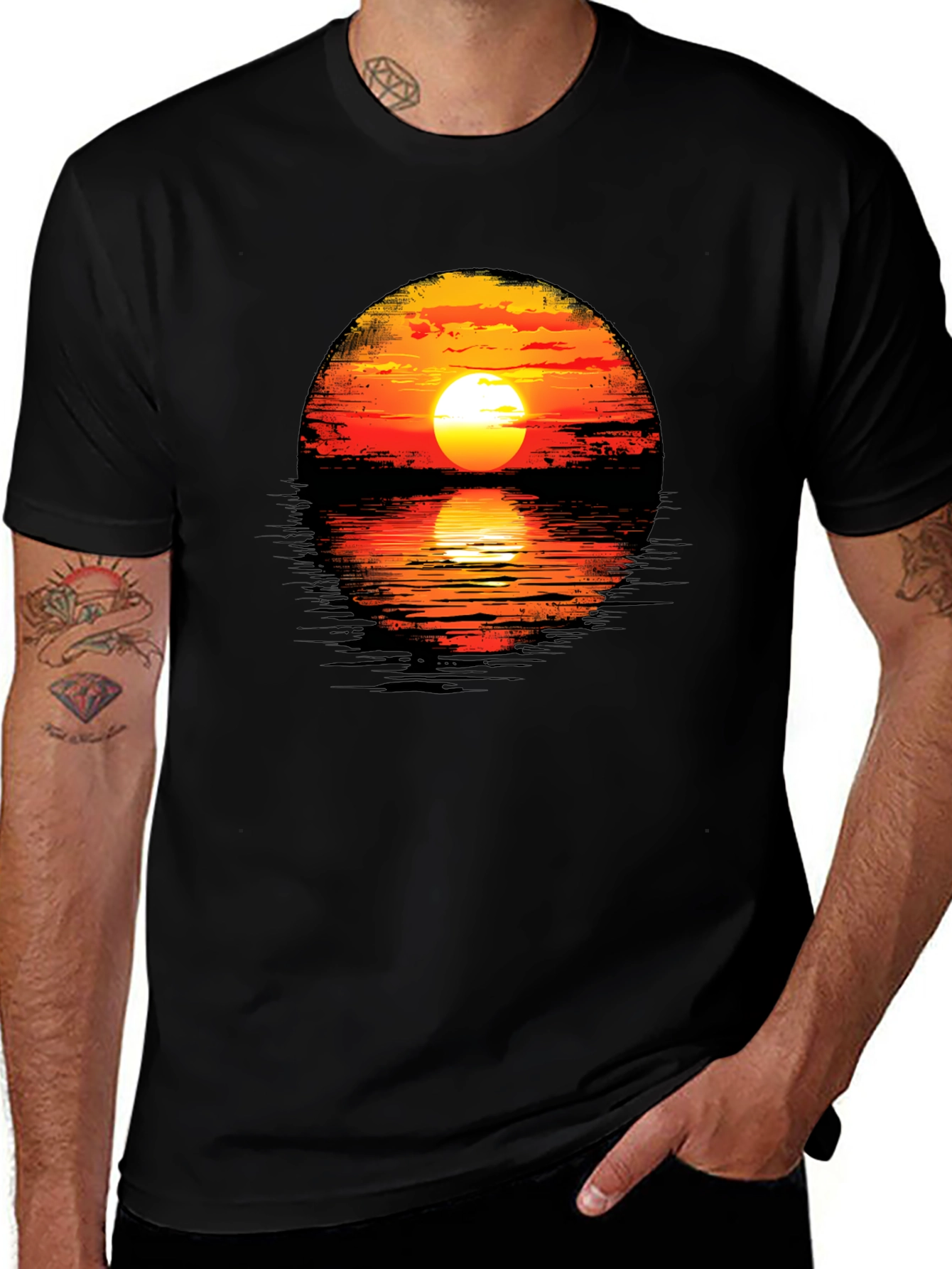 Sunset Graphic Tee - Unique Design