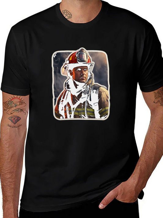 Firefighter Portrait Graphic Tee