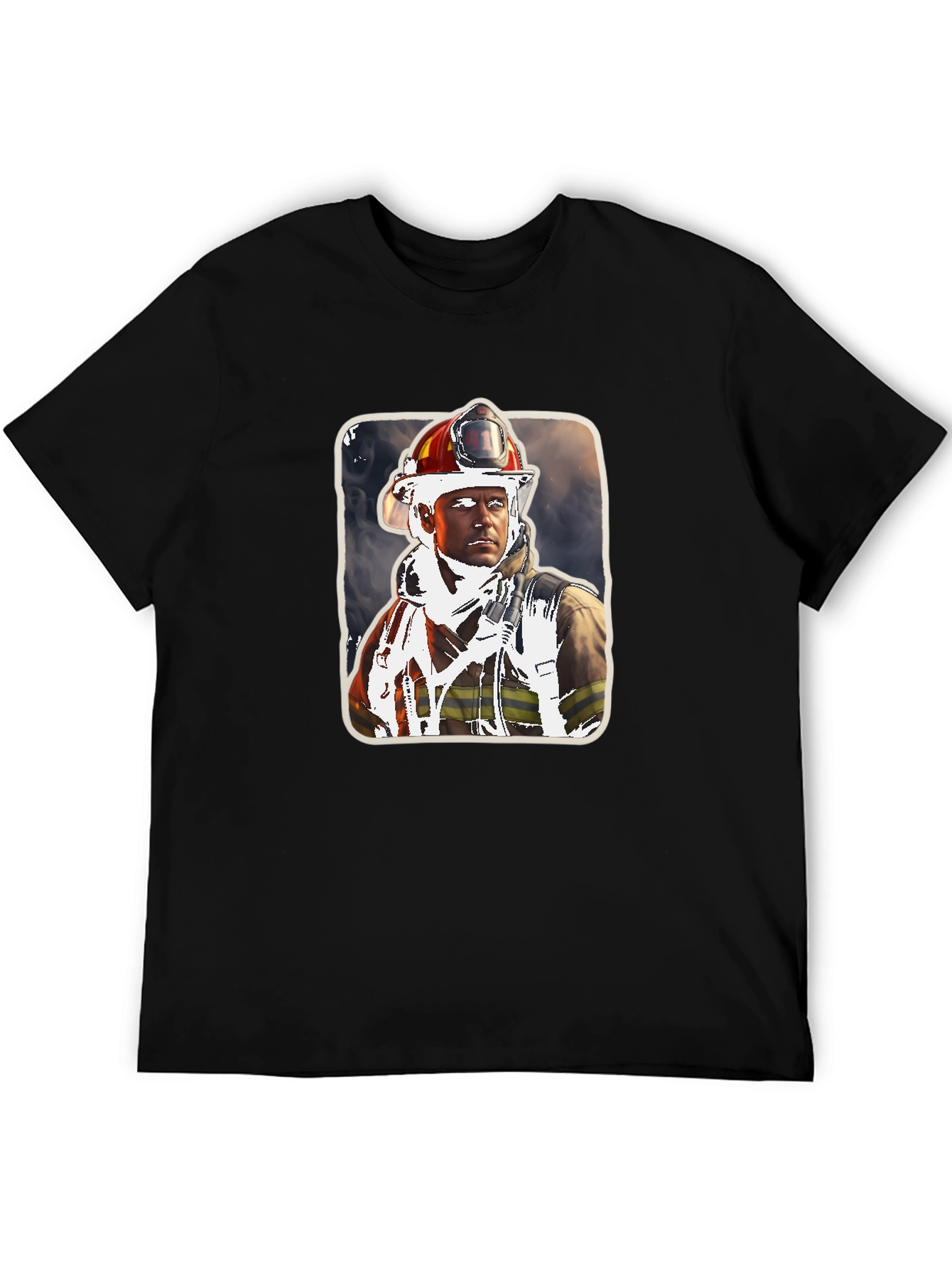 Firefighter Portrait Graphic Tee