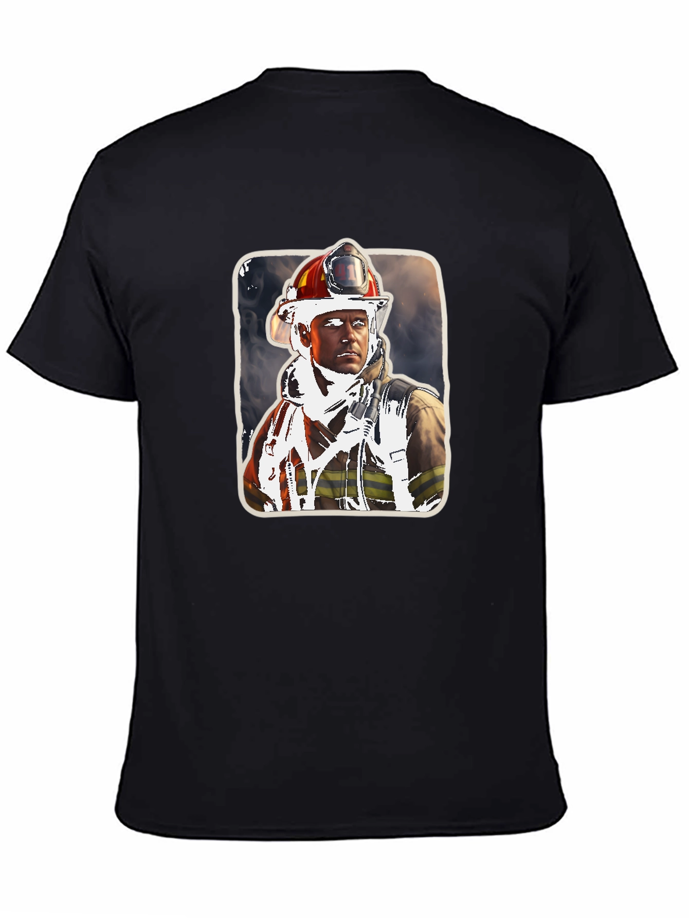 Firefighter Portrait Graphic Tee