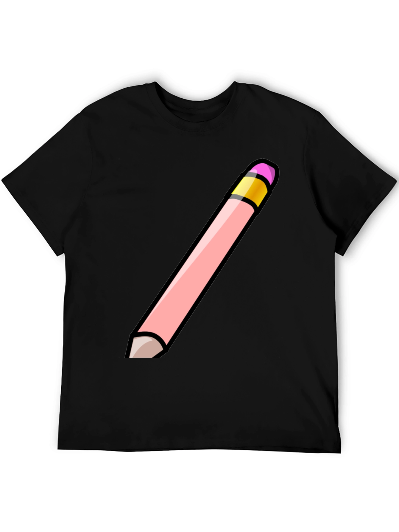 Pencil Graphic Black T-Shirt - Stylish Casual Wear