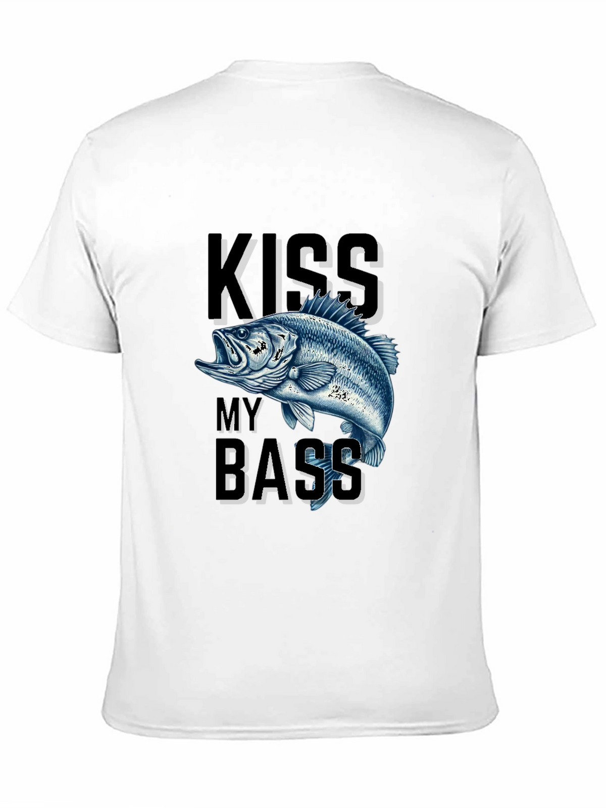 Kiss My Bass Fishing T-Shirt - Black