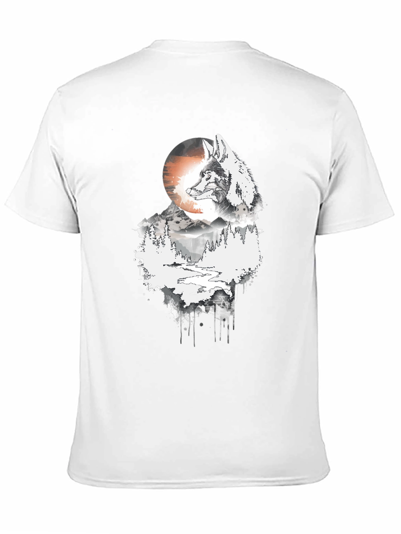 Wolf Moon Graphic Tee - Mens Black T-Shirt