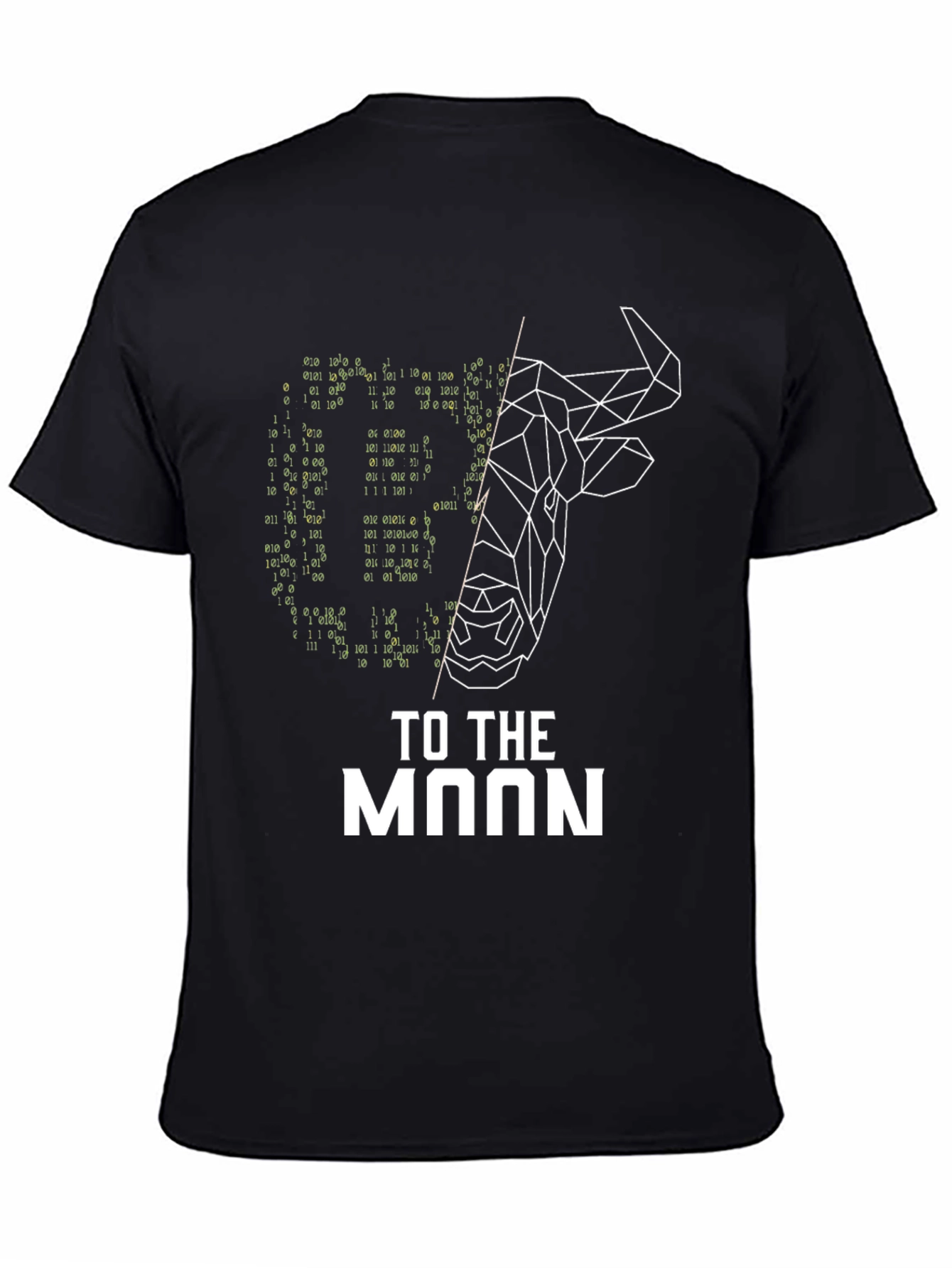 Bitcoin Bull To The Moon Black T-Shirt