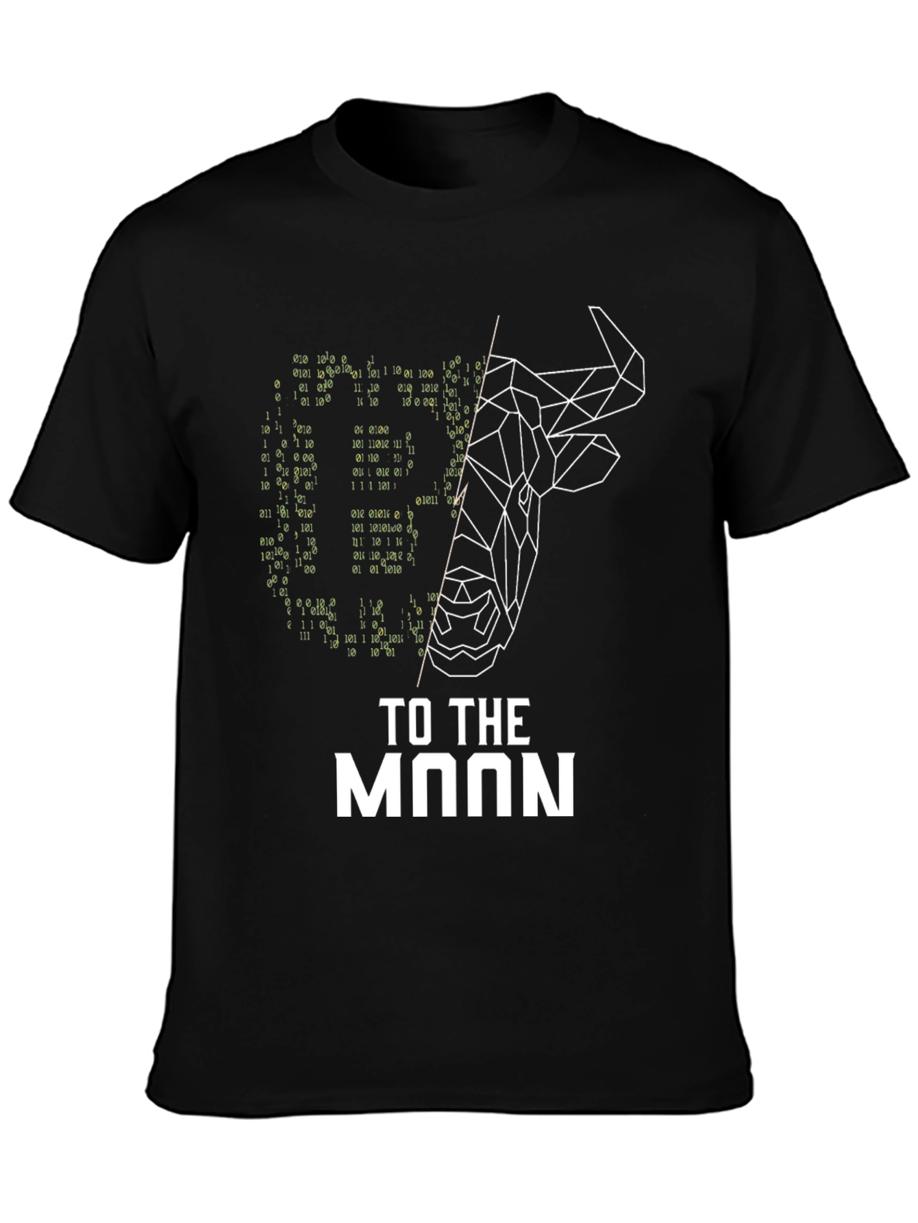 Bitcoin Bull To The Moon Black T-Shirt