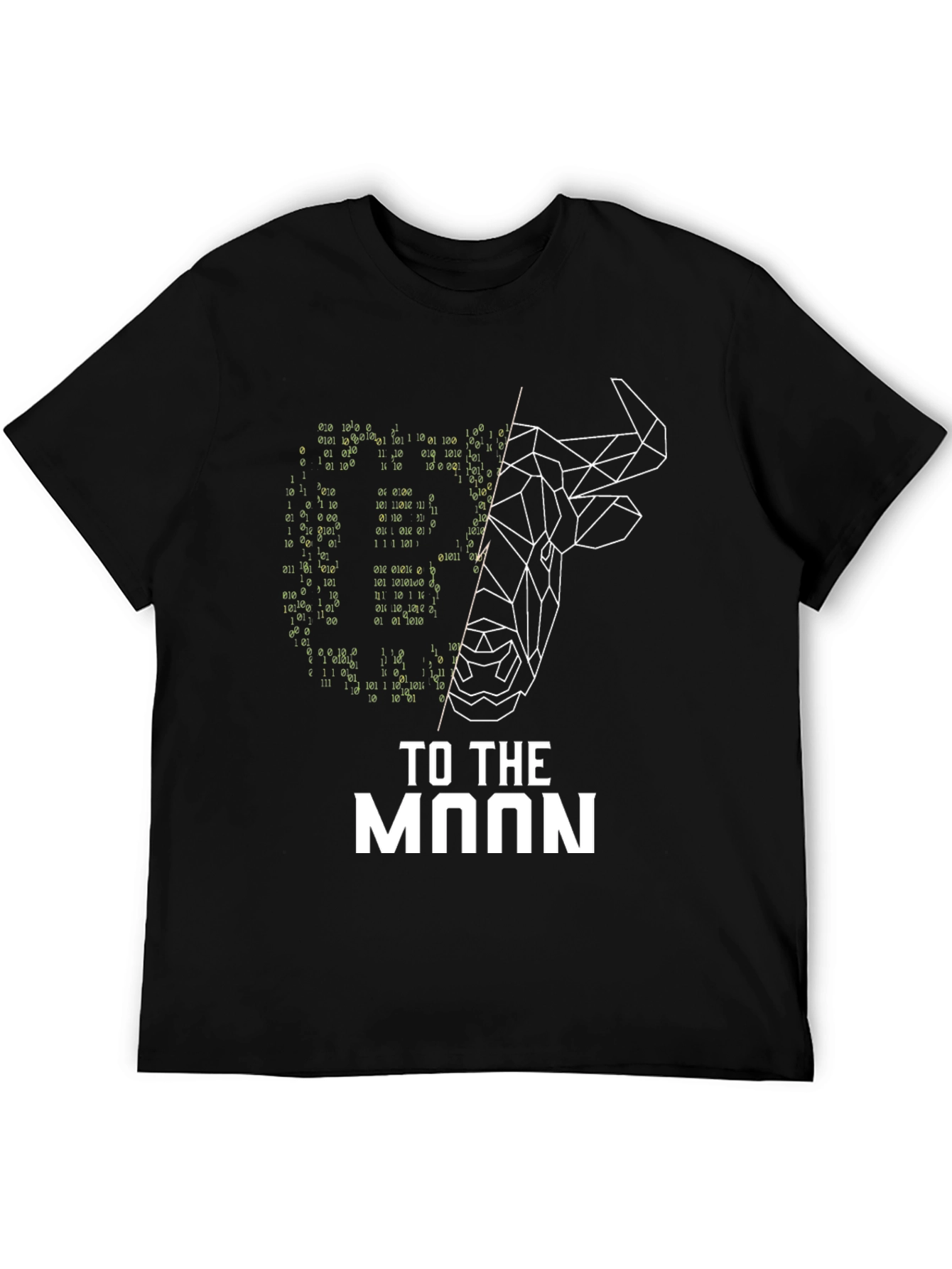 Bitcoin Bull To The Moon Black T-Shirt