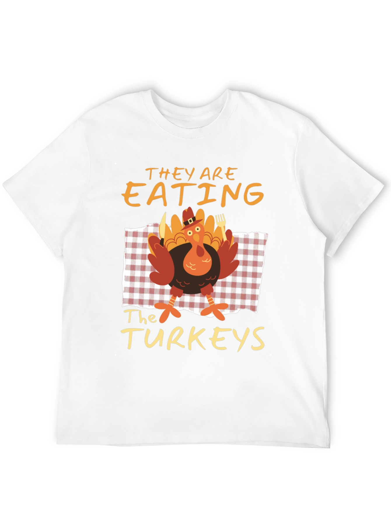 Funny Thanksgiving Eating the Turkeys Graphic Tee