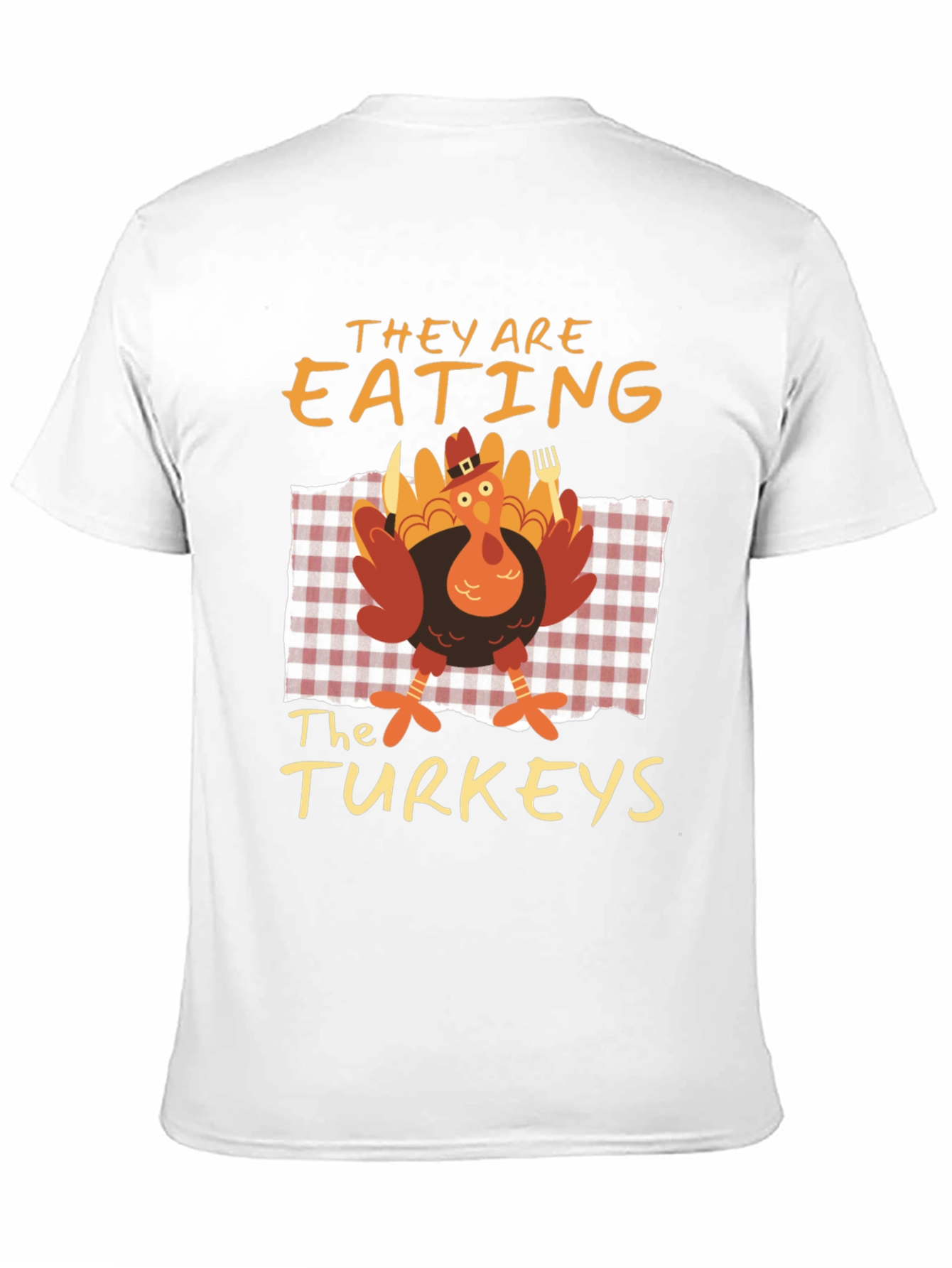 Funny Thanksgiving Eating the Turkeys Graphic Tee