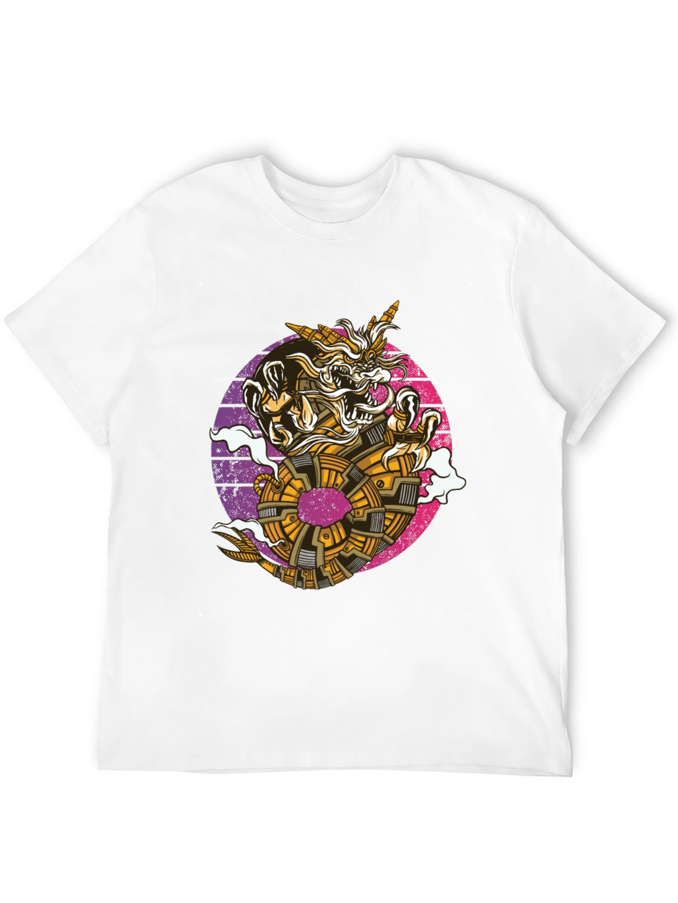 Steampunk Dragon Graphic Tee - Black