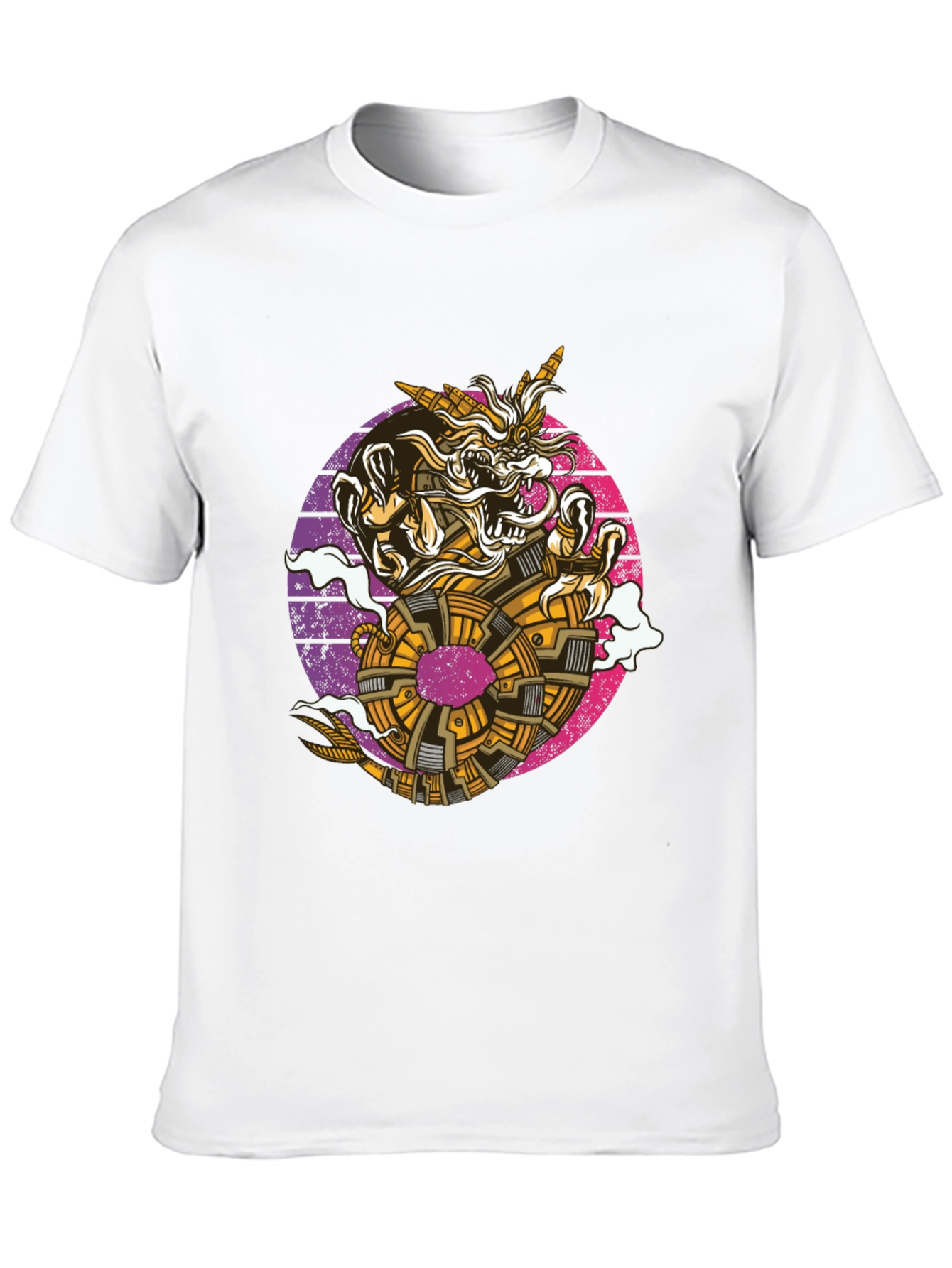Steampunk Dragon Graphic Tee - Black