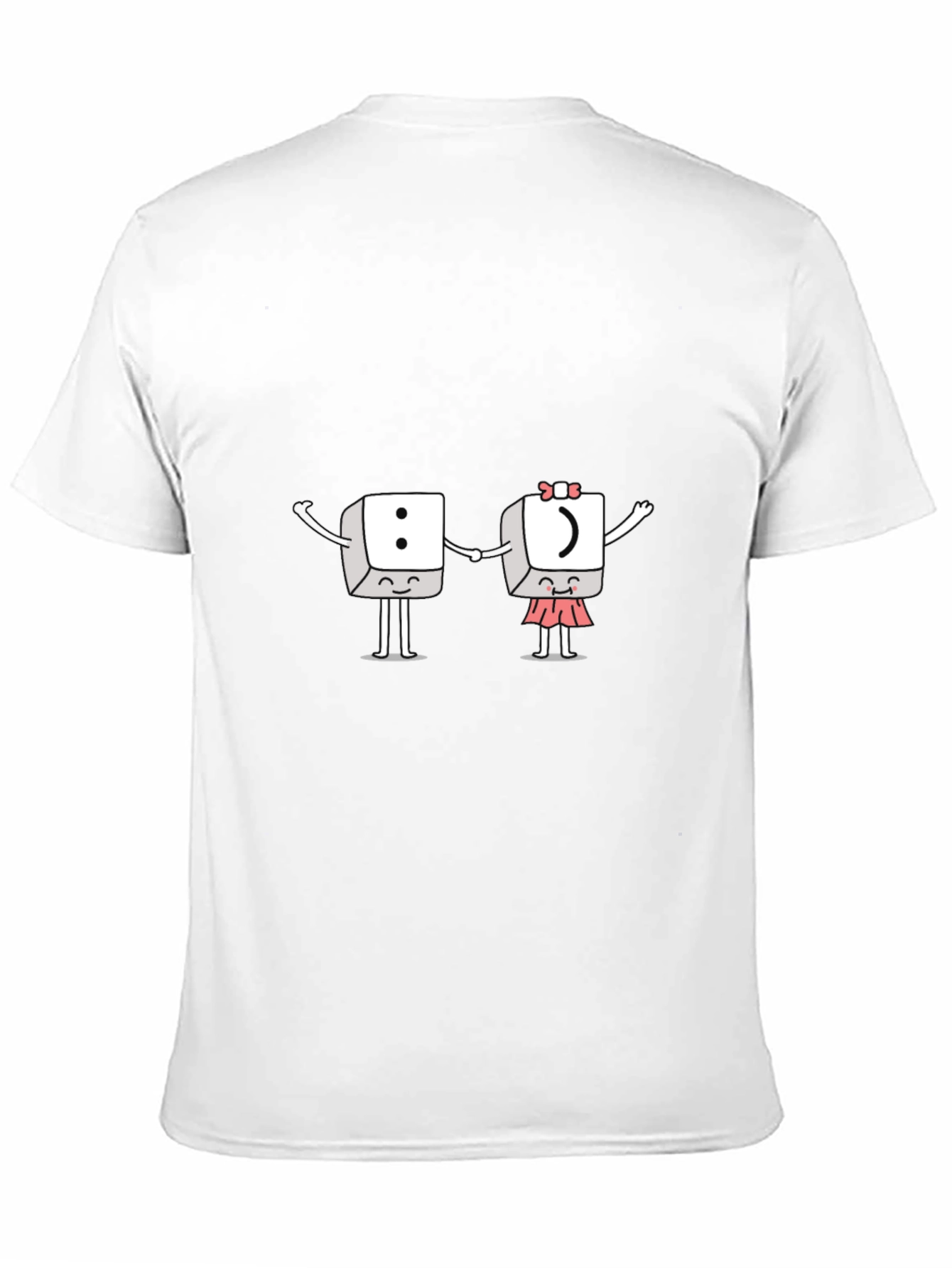 Cute Punctuation Mark Couple Black T-Shirt