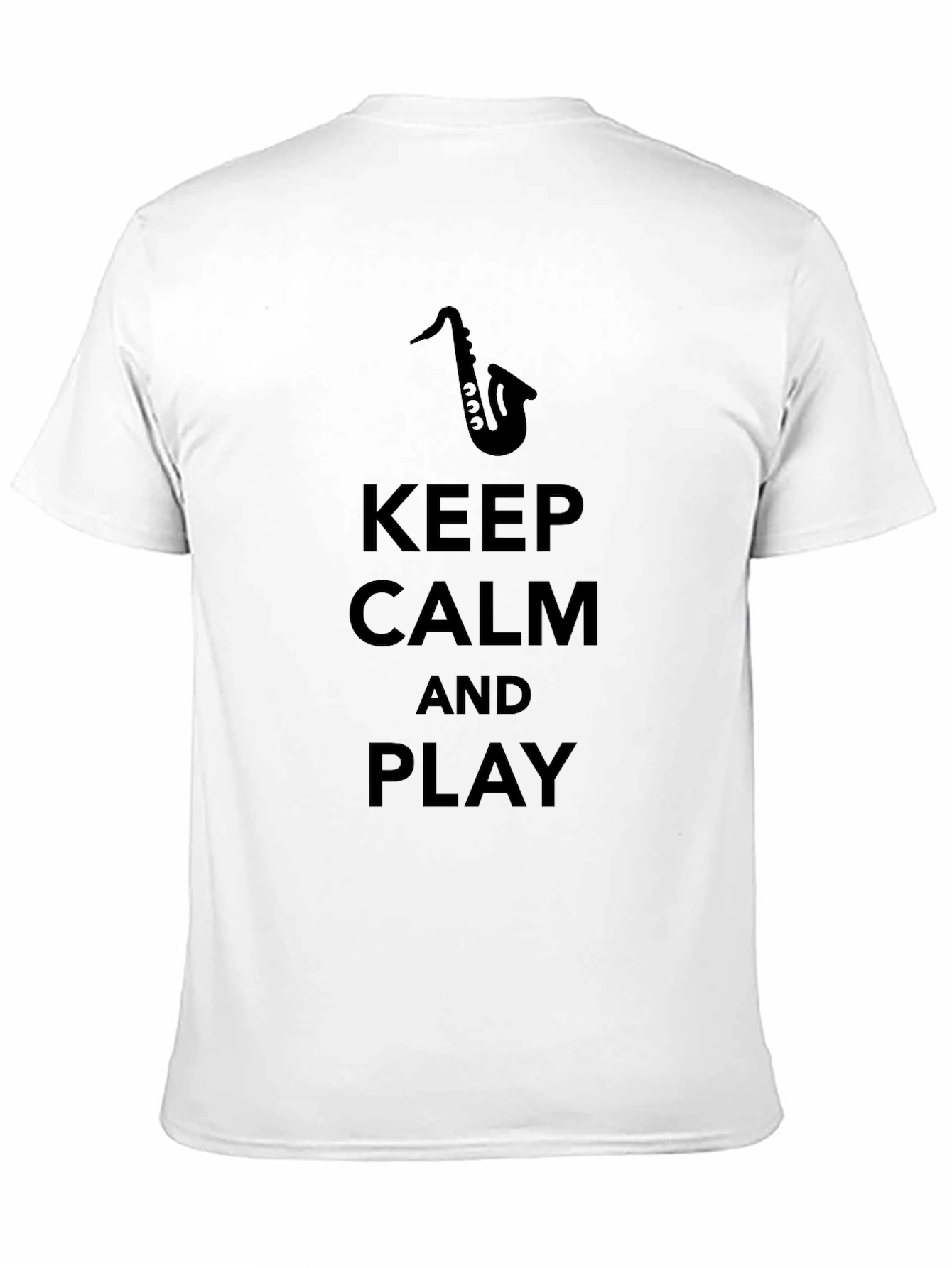 Keep Calm and Play Saxophone Black T-Shirt