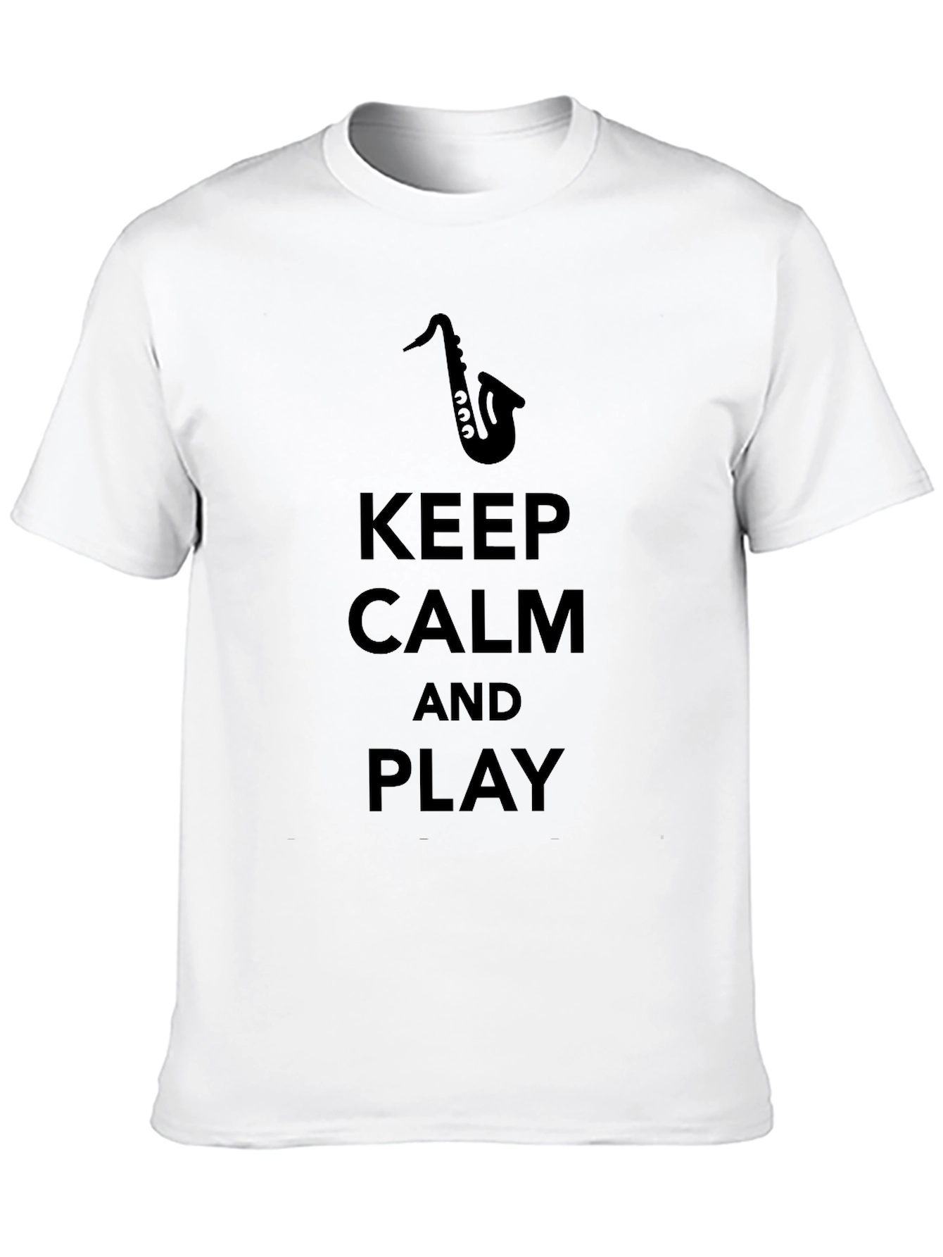 Keep Calm and Play Saxophone Black T-Shirt