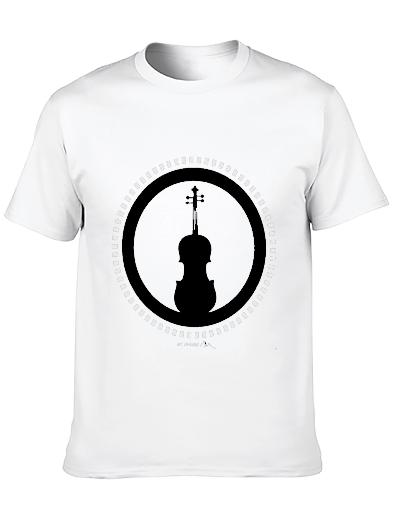 Violin Silhouette Graphic Tee - Stylish Music Lover Shirt