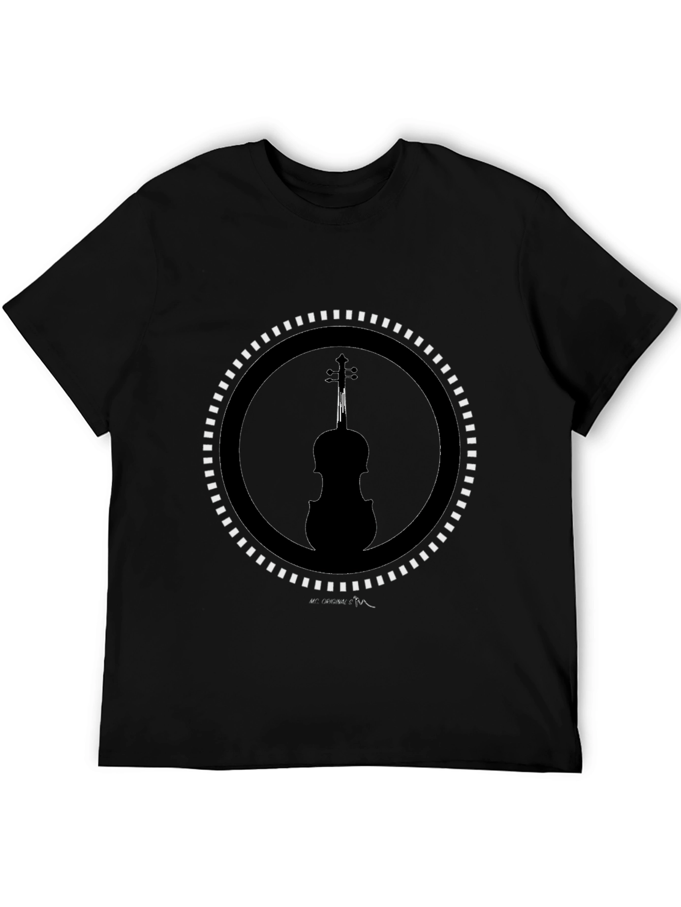 Violin Silhouette Graphic Tee - Stylish Music Lover Shirt
