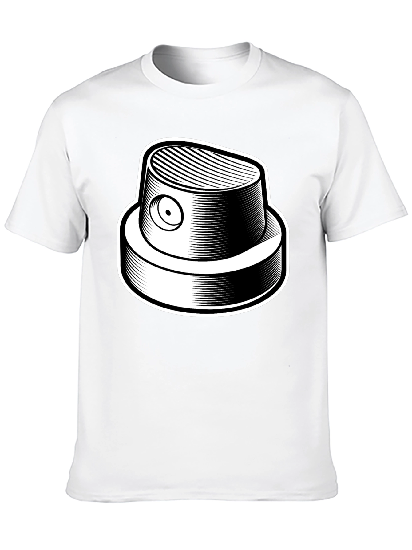 Graffiti Spray Can Nozzle Black T-Shirt
