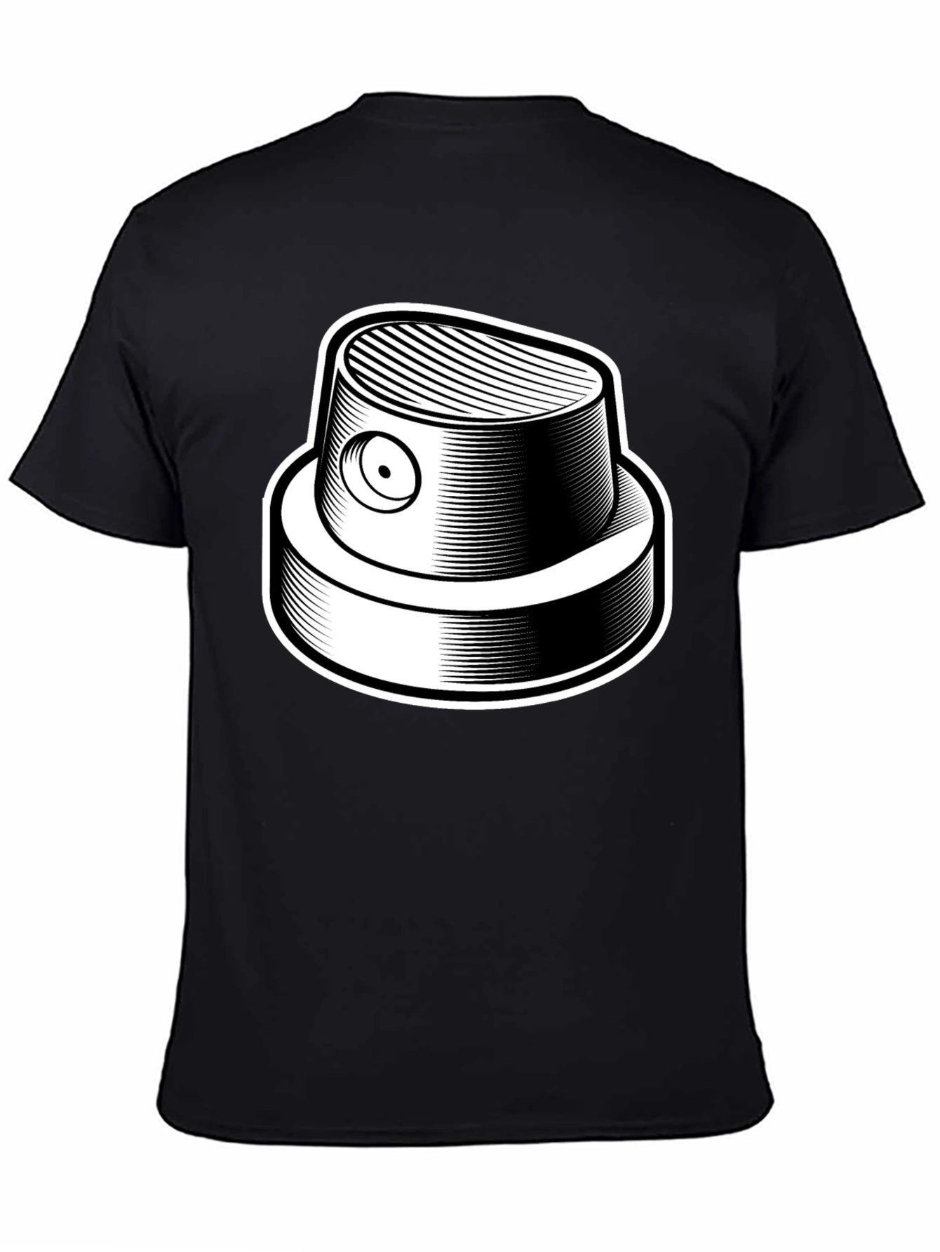 Graffiti Spray Can Nozzle Black T-Shirt