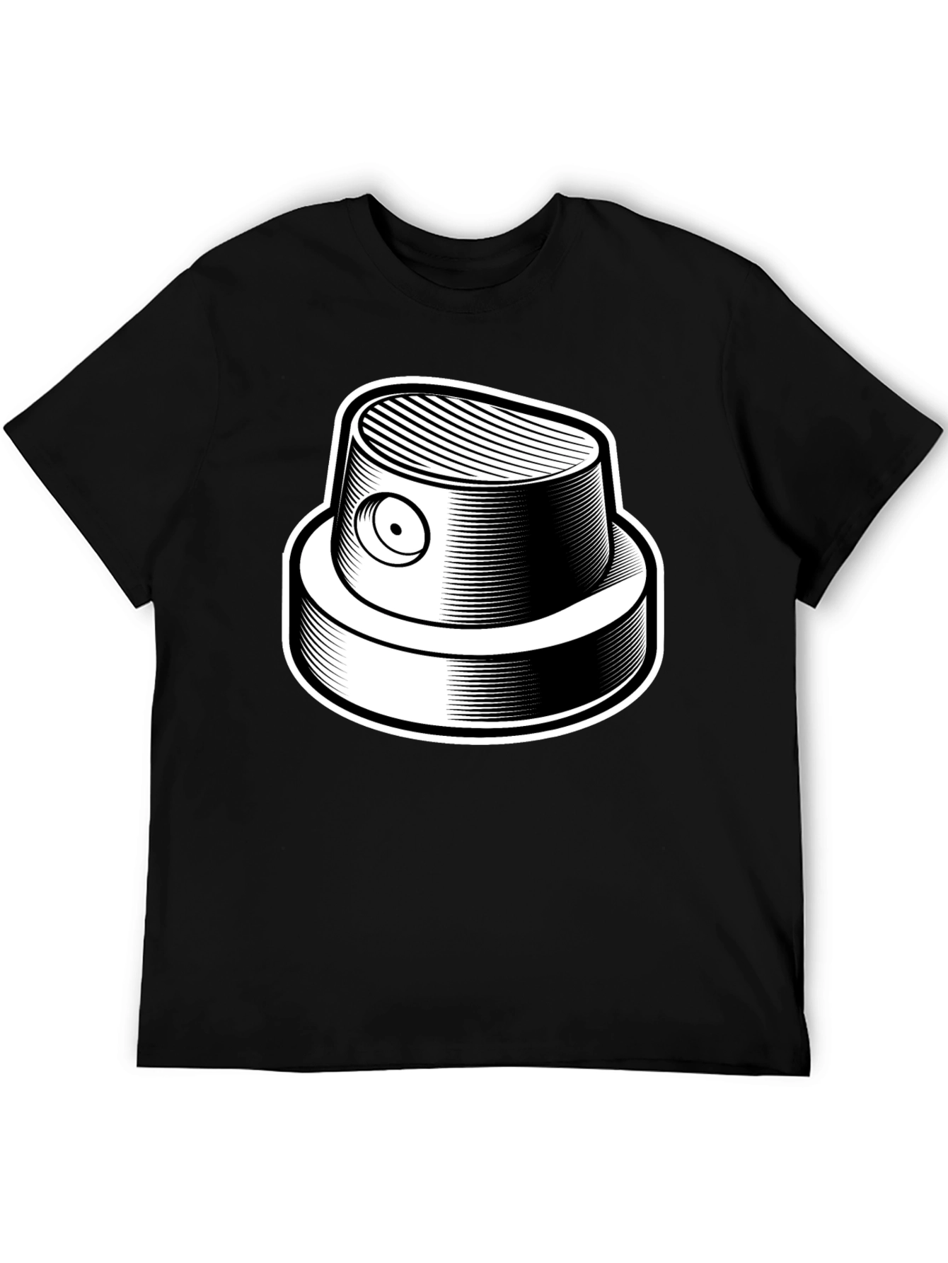 Graffiti Spray Can Nozzle Black T-Shirt