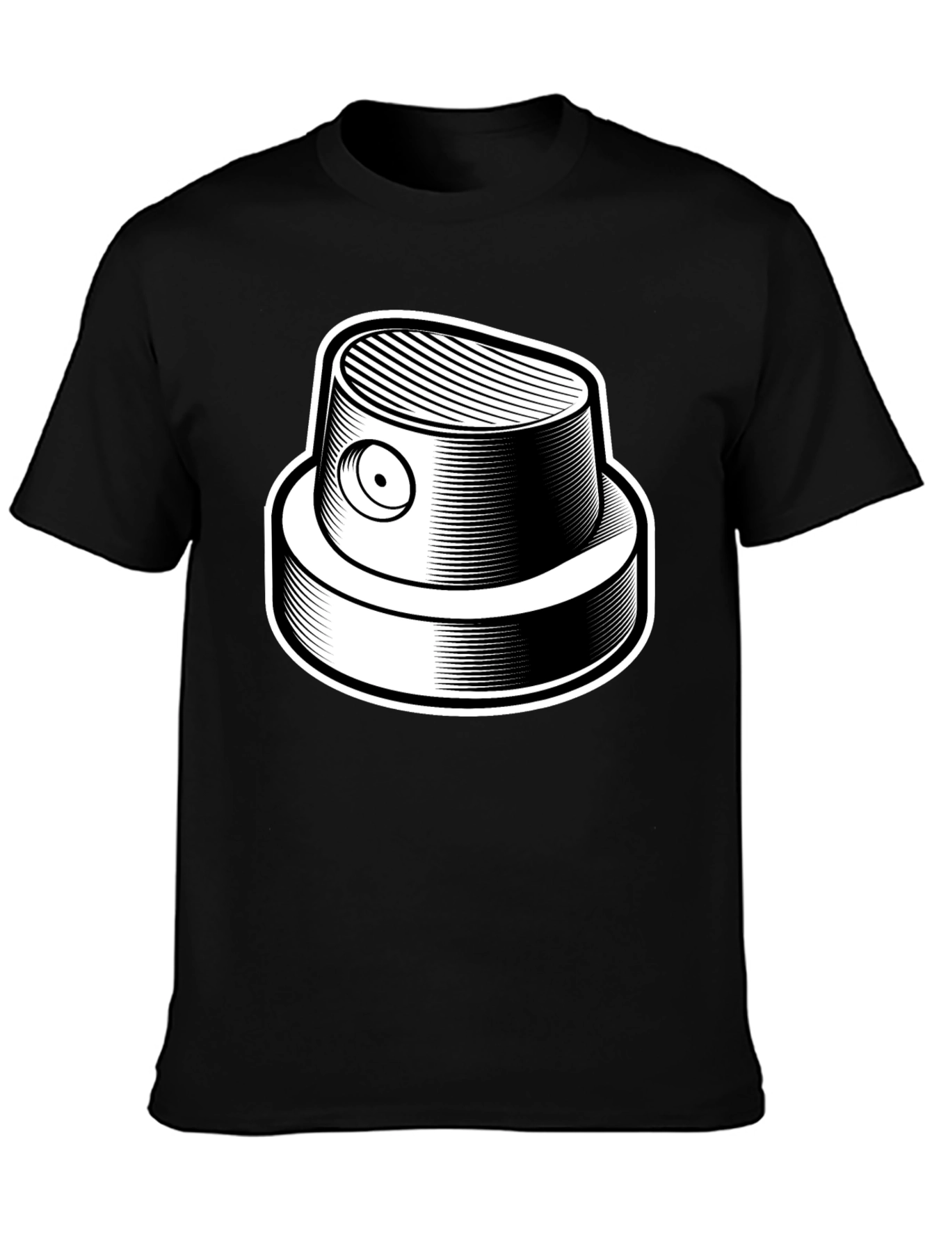 Graffiti Spray Can Nozzle Black T-Shirt
