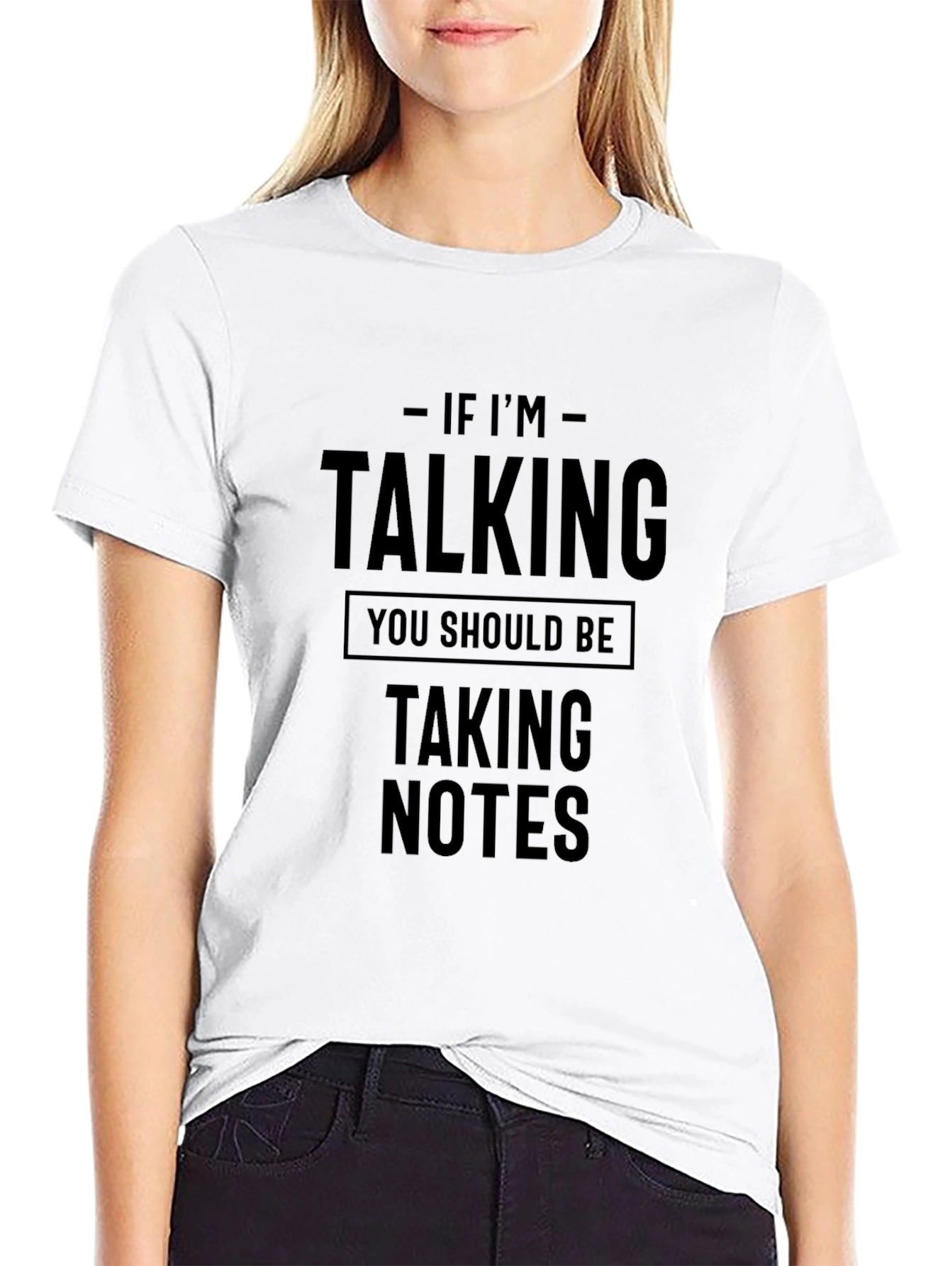 Talking Taking Notes Black Graphic Tee