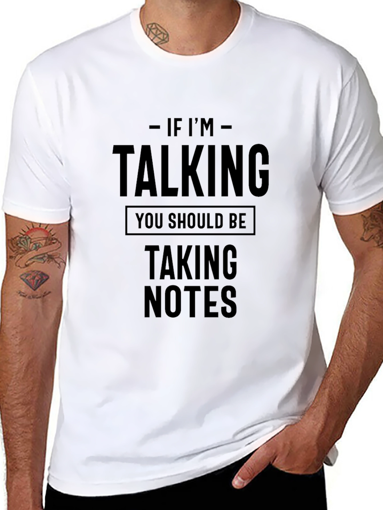 Talking Taking Notes Black Graphic Tee