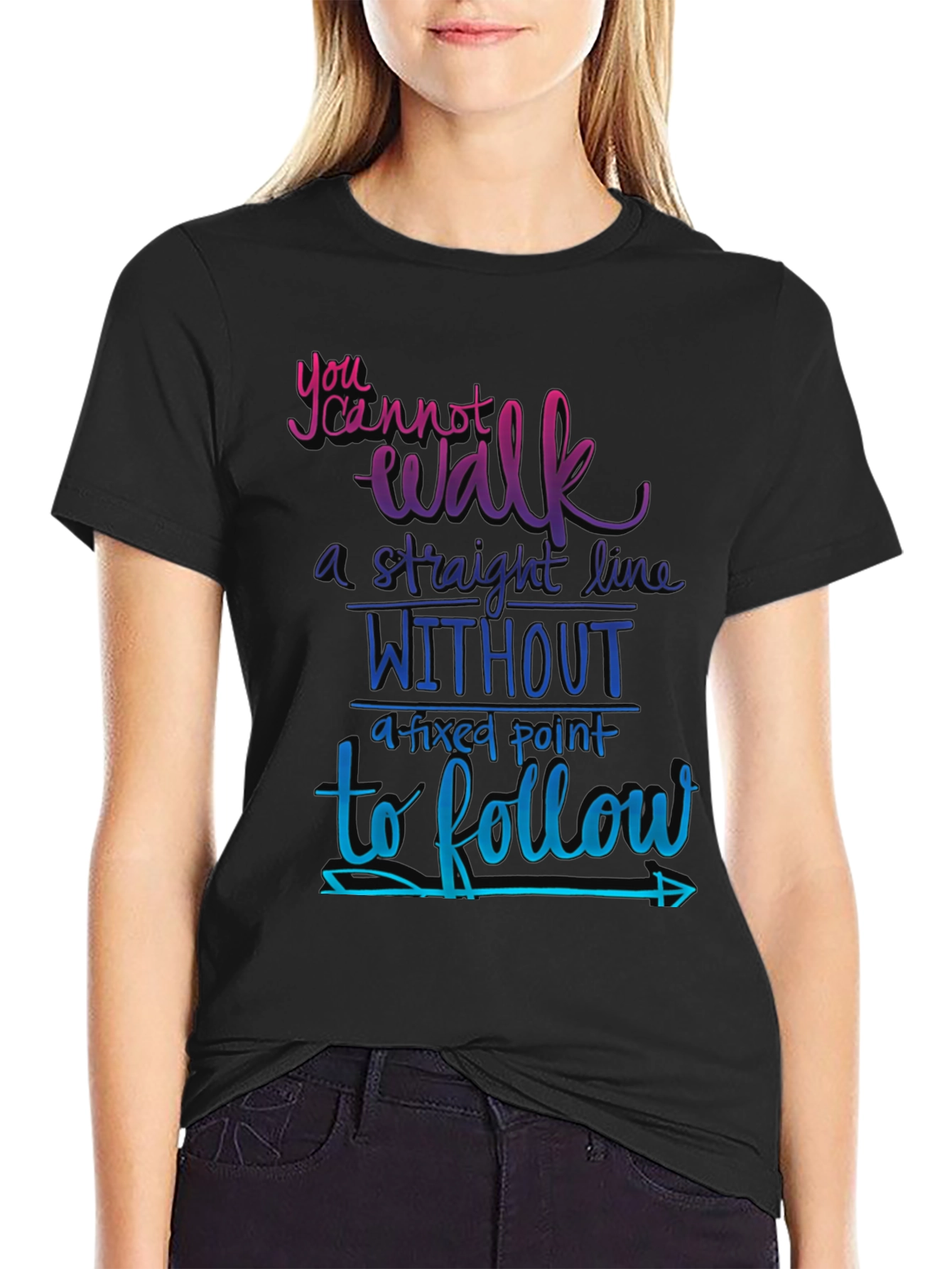Motivational Graphic Tee - Fixed Point Follow