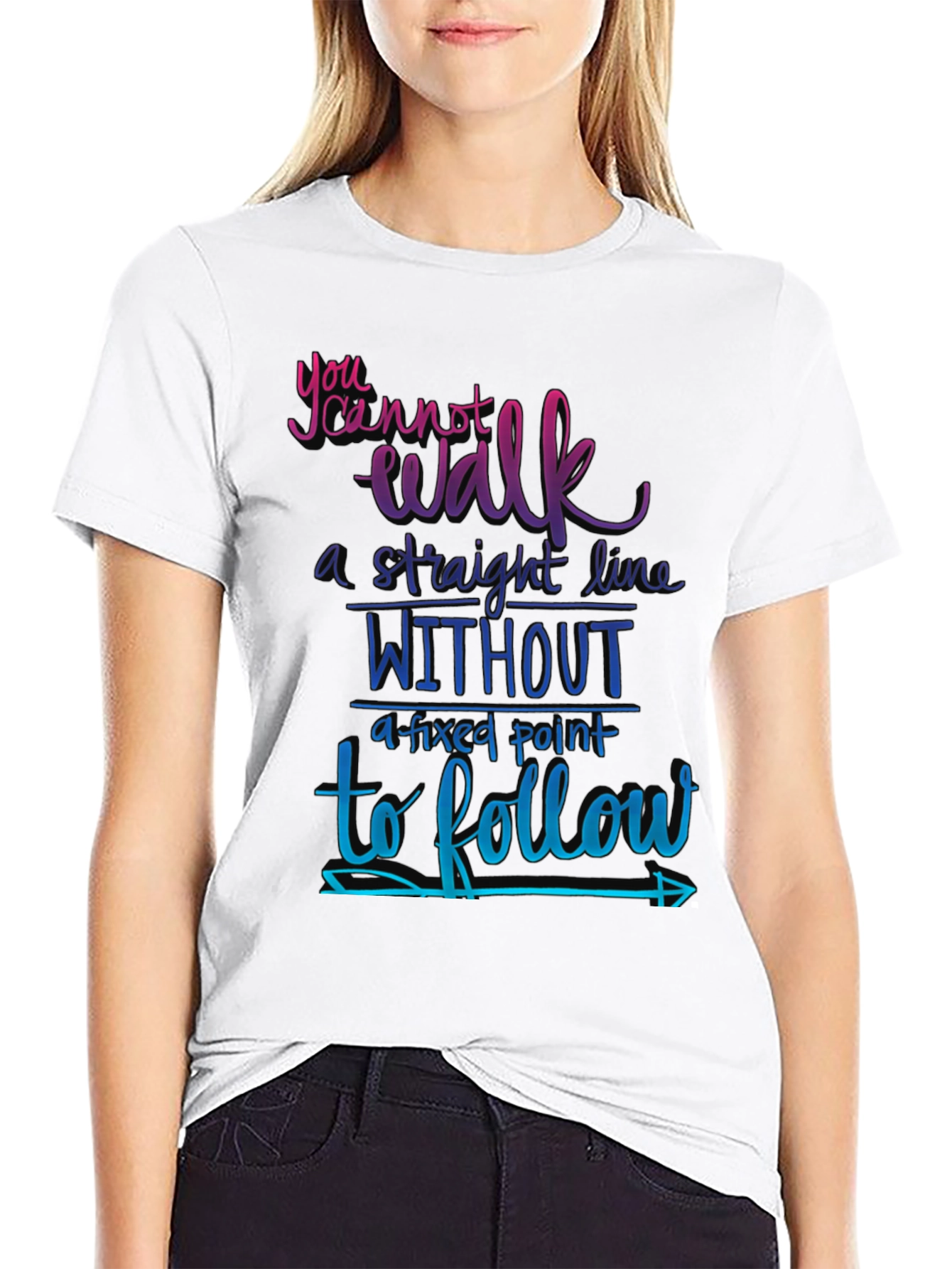 Motivational Graphic Tee - Fixed Point Follow