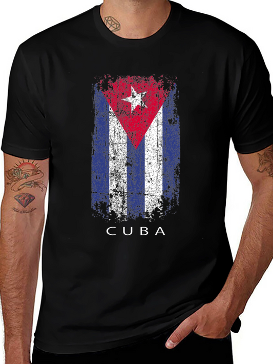 Cuba Flag T-Shirt - Distressed Graphic Tee