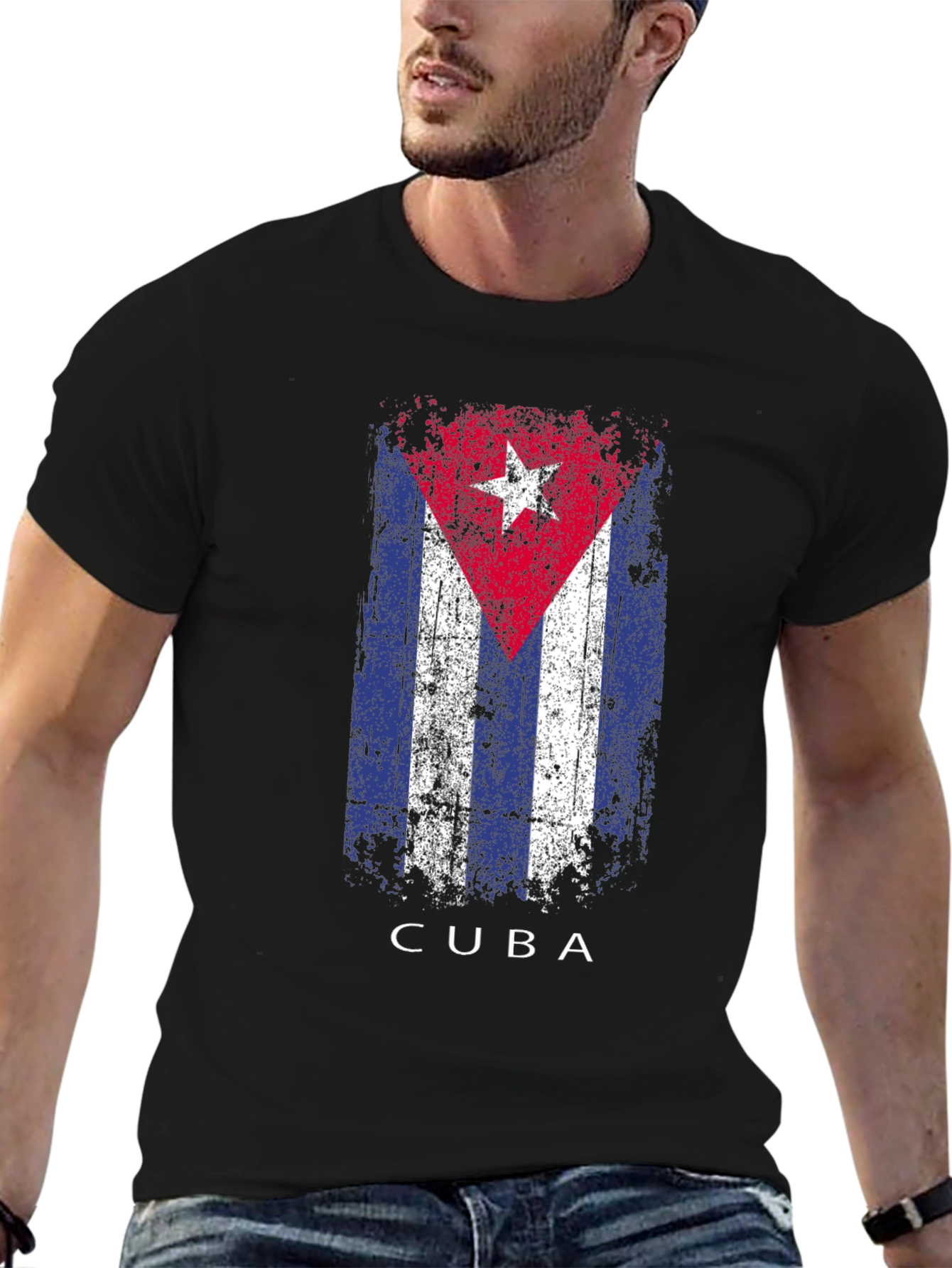 Cuba Flag T-Shirt - Distressed Graphic Tee