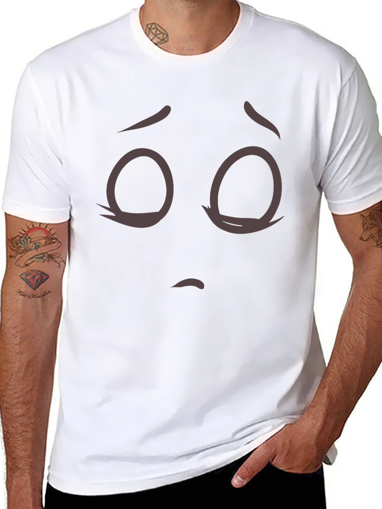 Sad Face Graphic T-Shirt