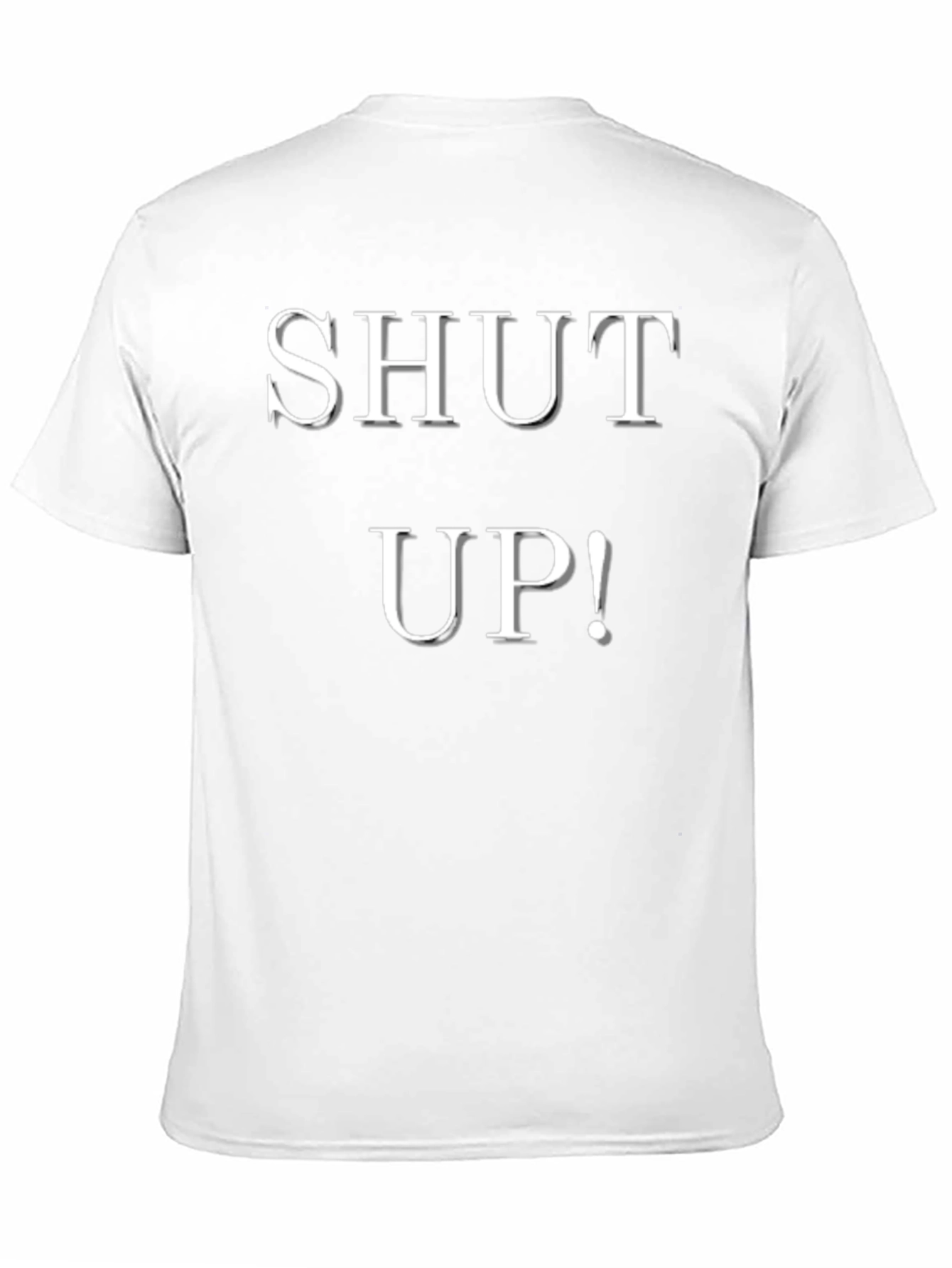 Shut Up! Graphic Print Black T-Shirt