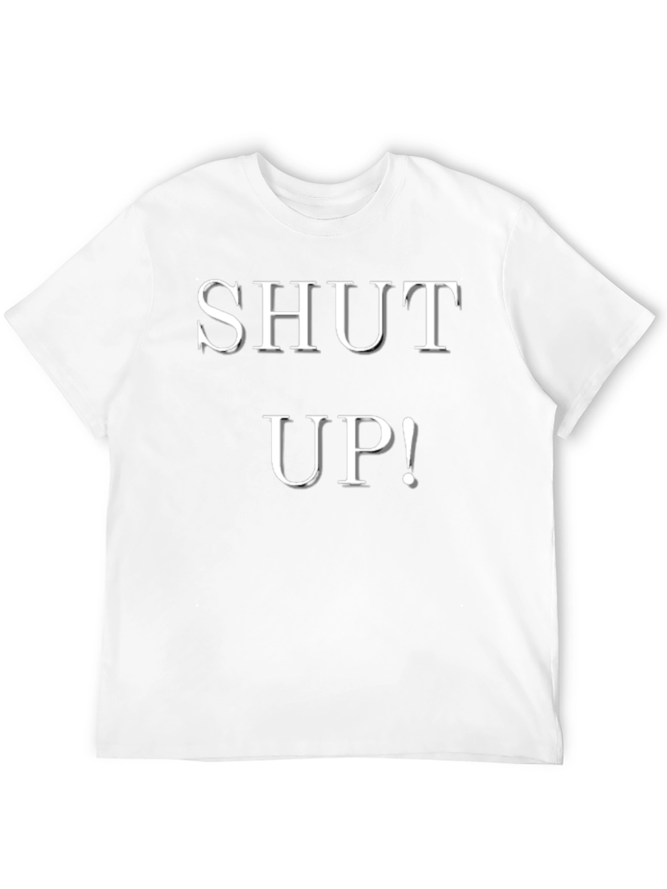 Shut Up! Graphic Print Black T-Shirt