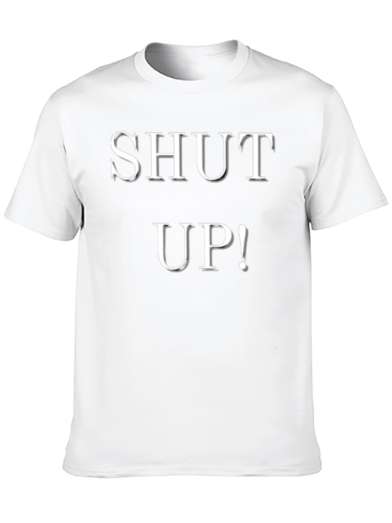 Shut Up! Graphic Print Black T-Shirt