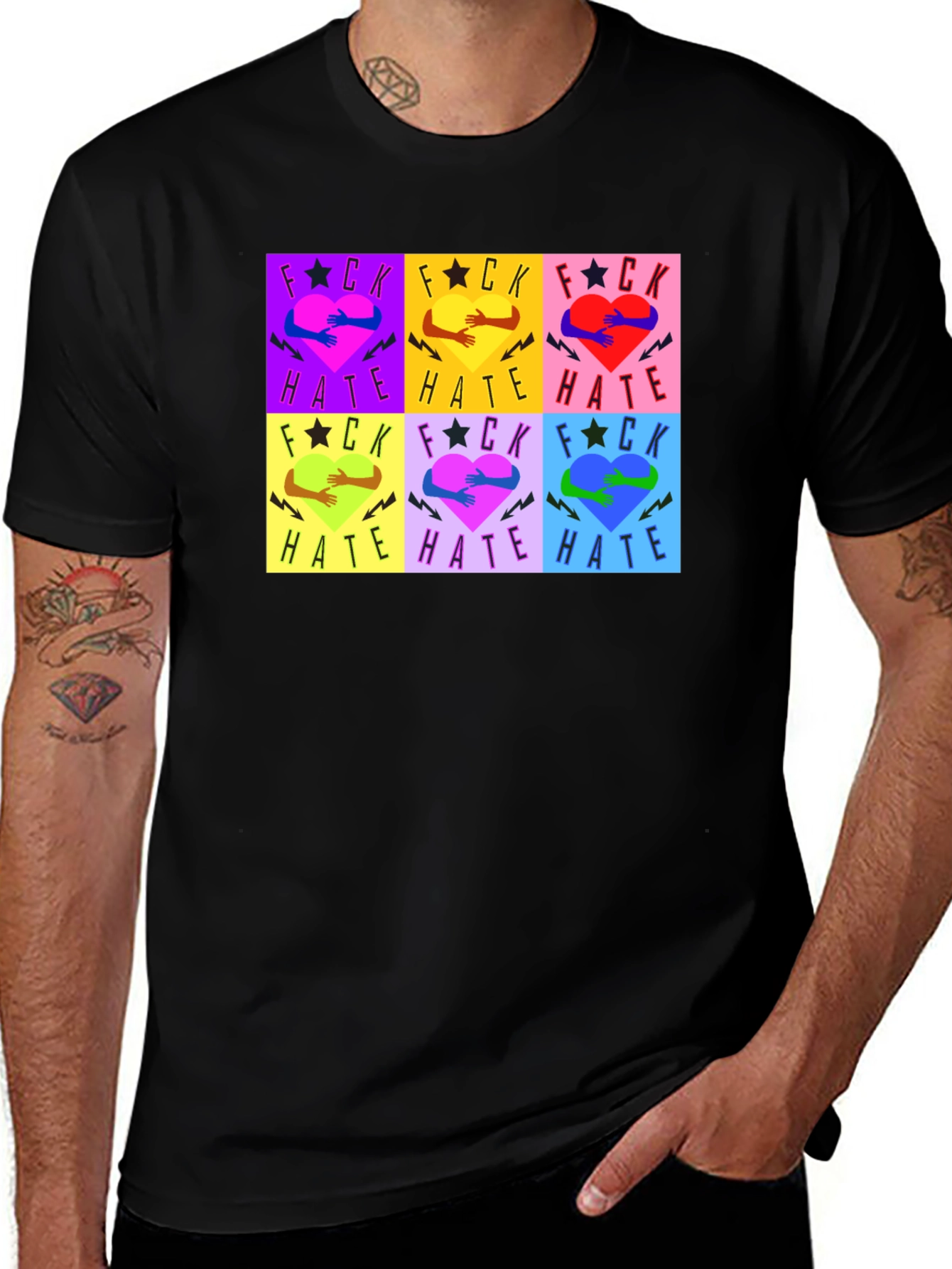 F*ck Hate Graphic T-Shirt