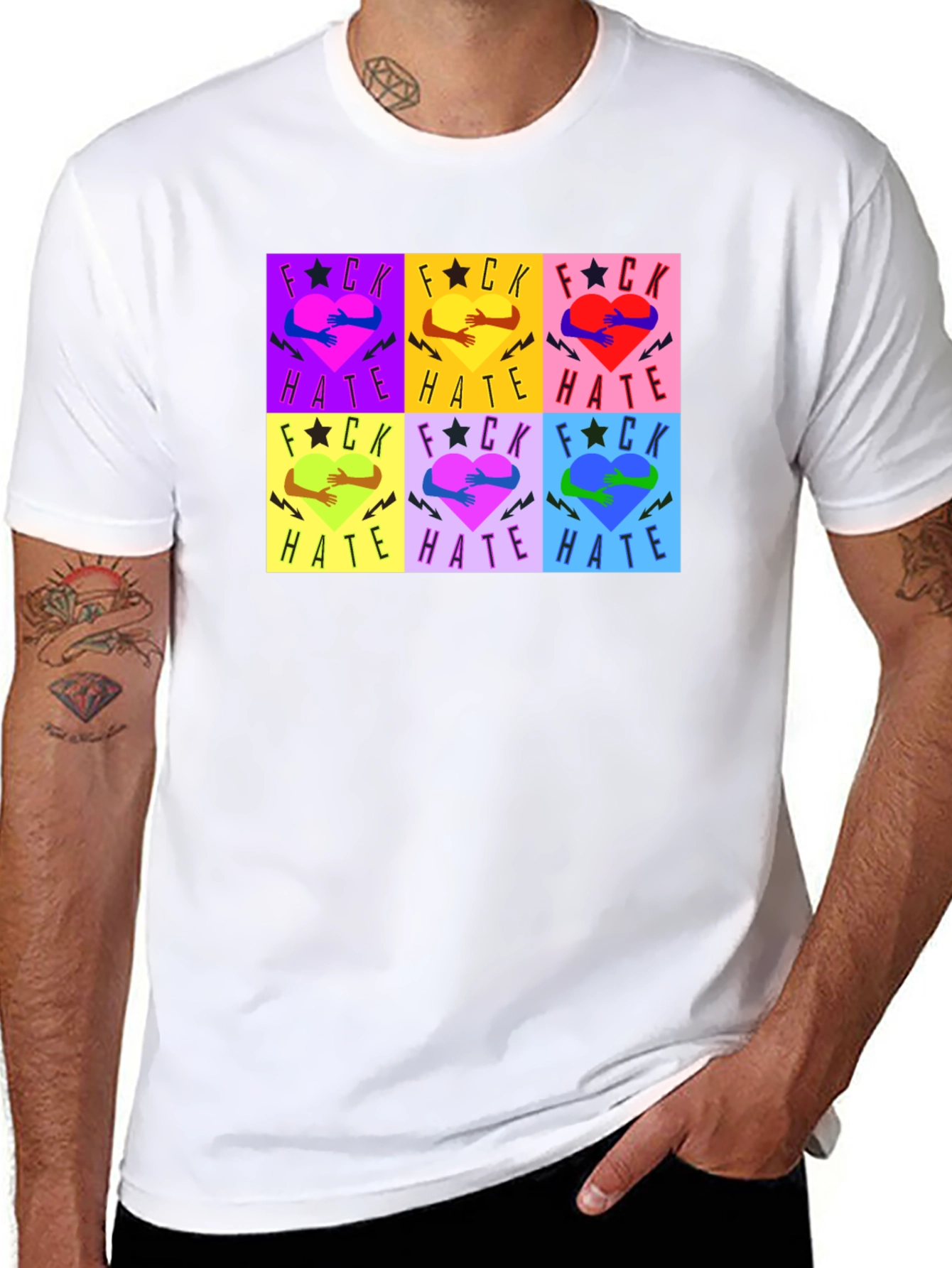 F*ck Hate Graphic T-Shirt