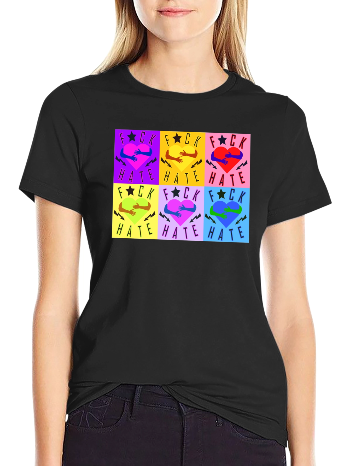 F*ck Hate Graphic T-Shirt